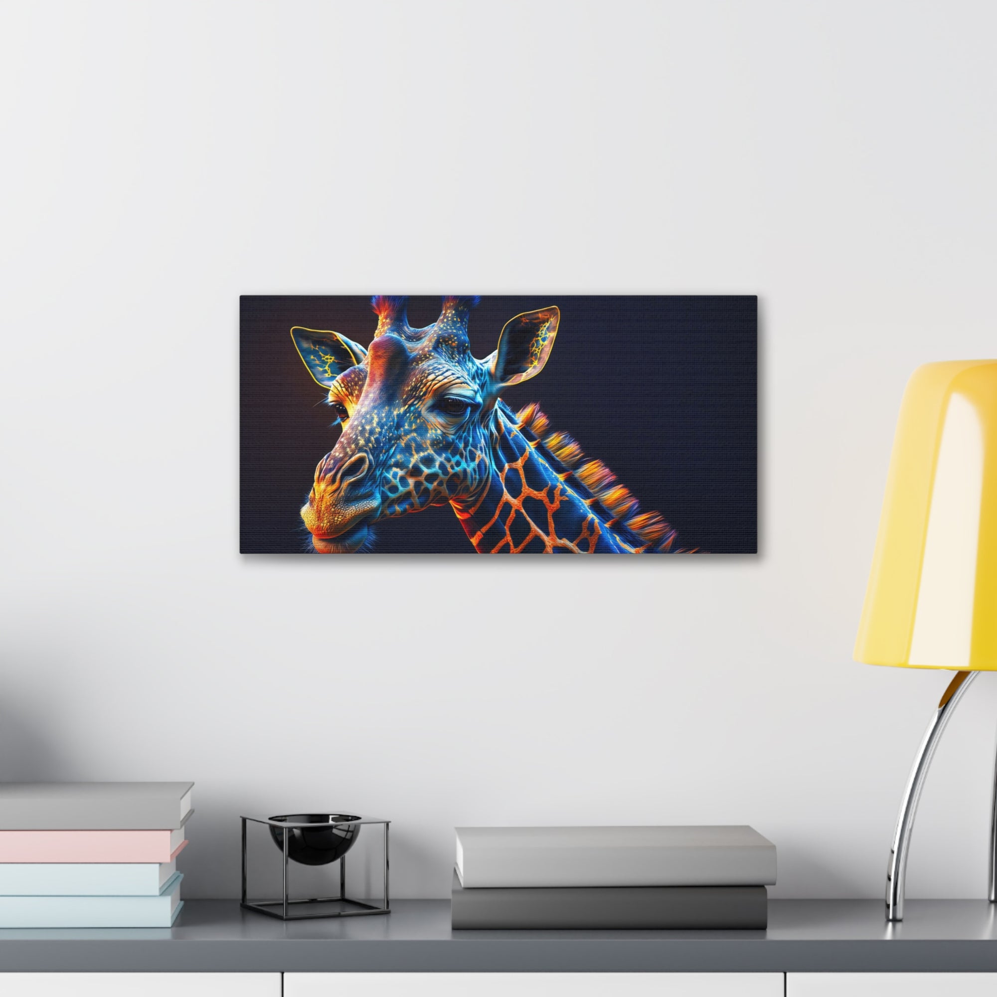 Giraffe Abstract Close Up Art Painting Animal Canvas Wall Art for Home Decor Ready-to-Hang-Express Your Love Gifts