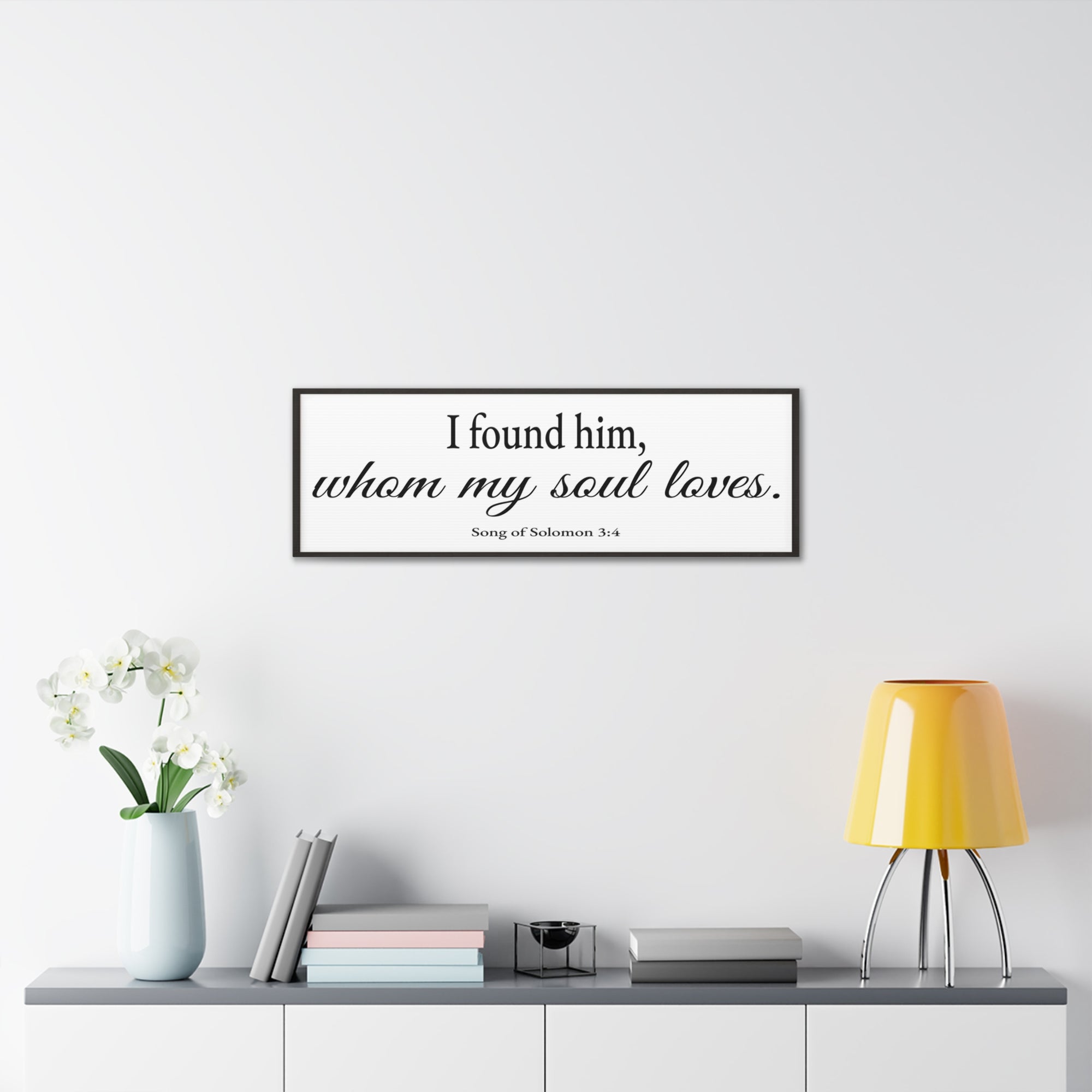 Scripture Walls Song of Solomon 3:4 White Bible Verse Canvas Christian Wall Art Ready to Hang Unframed-Express Your Love Gifts