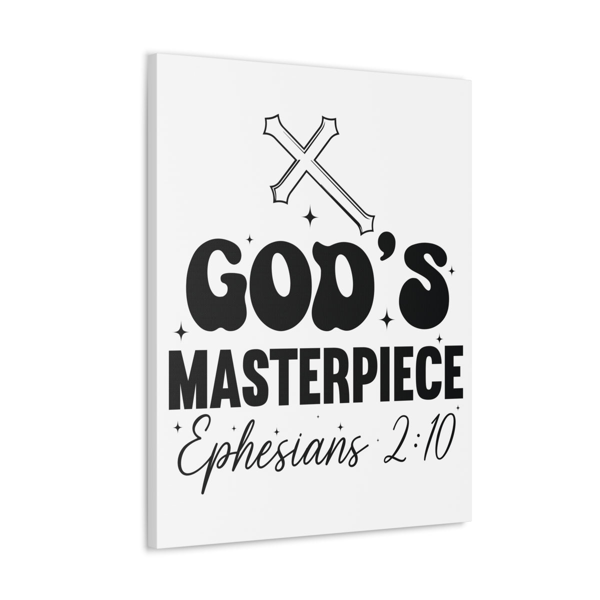 Scripture Walls Ephesians 2:10 You are God&#39;s Masterpiece Bible Verse Canvas Christian Wall Art Ready to Hang Unframed-Express Your Love Gifts