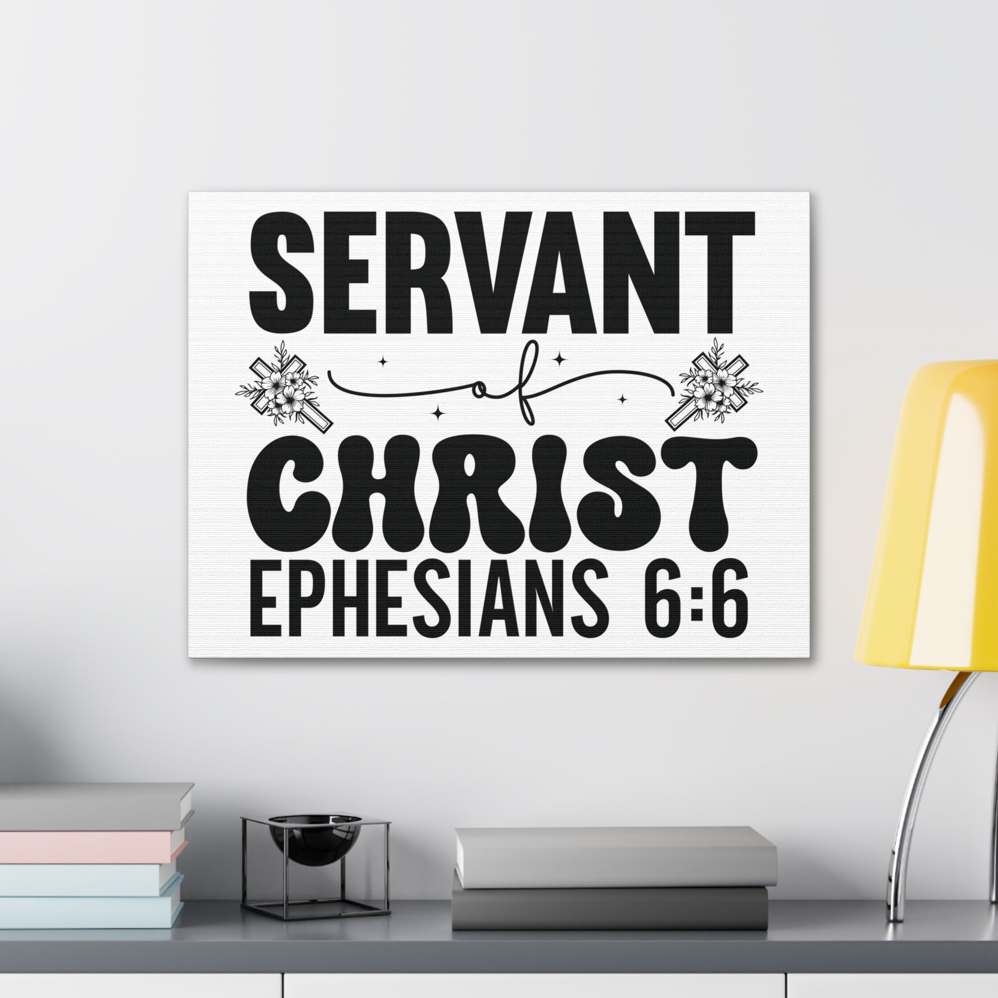 Scripture Walls Ephesians 6:6 Servant of Christ Bible Verse Canvas Christian Wall Art Ready to Hang Unframed-Express Your Love Gifts