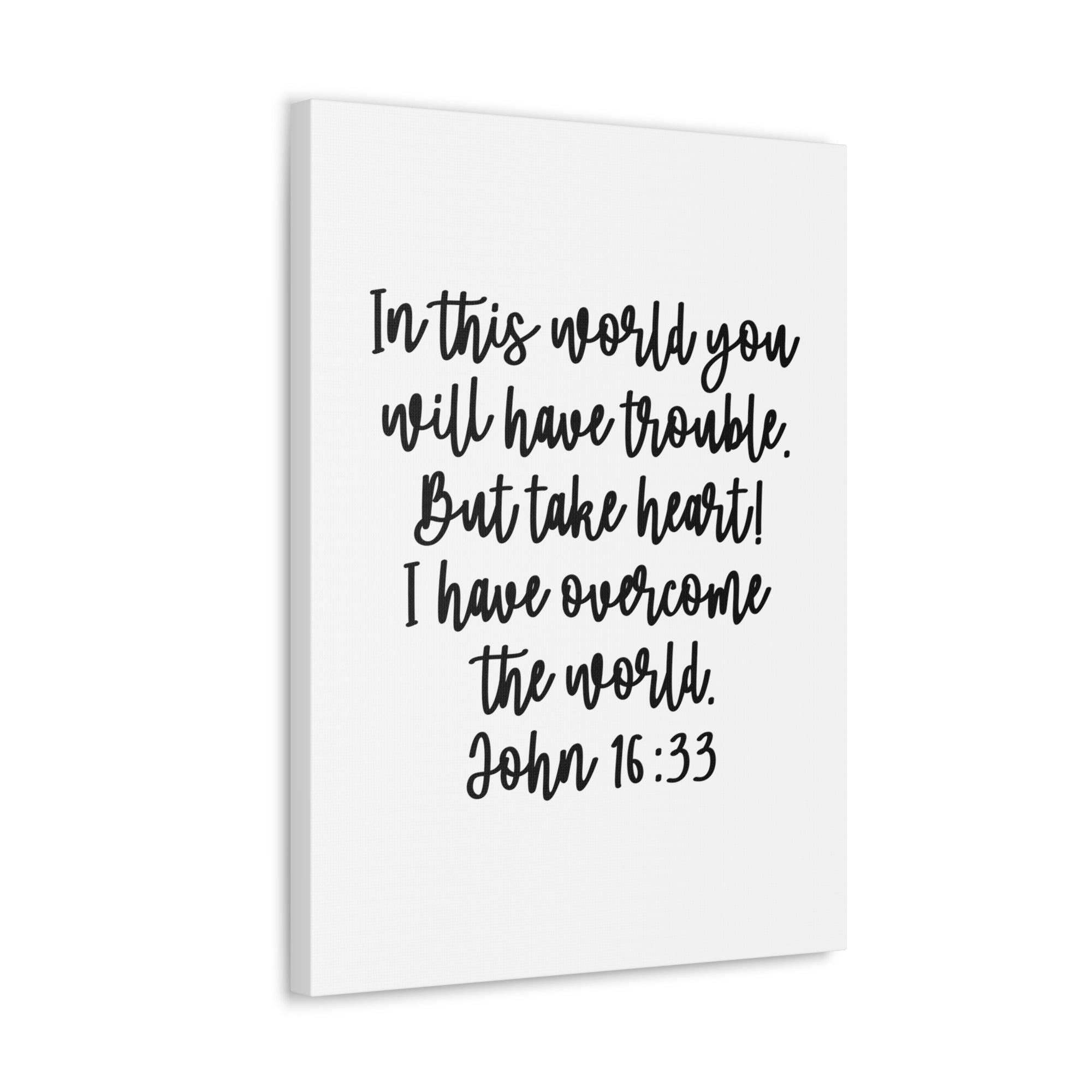 Scripture Walls John 16:13 But Take Heart Bible Verse Canvas Christian Wall Art Ready to Hang Unframed-Express Your Love Gifts