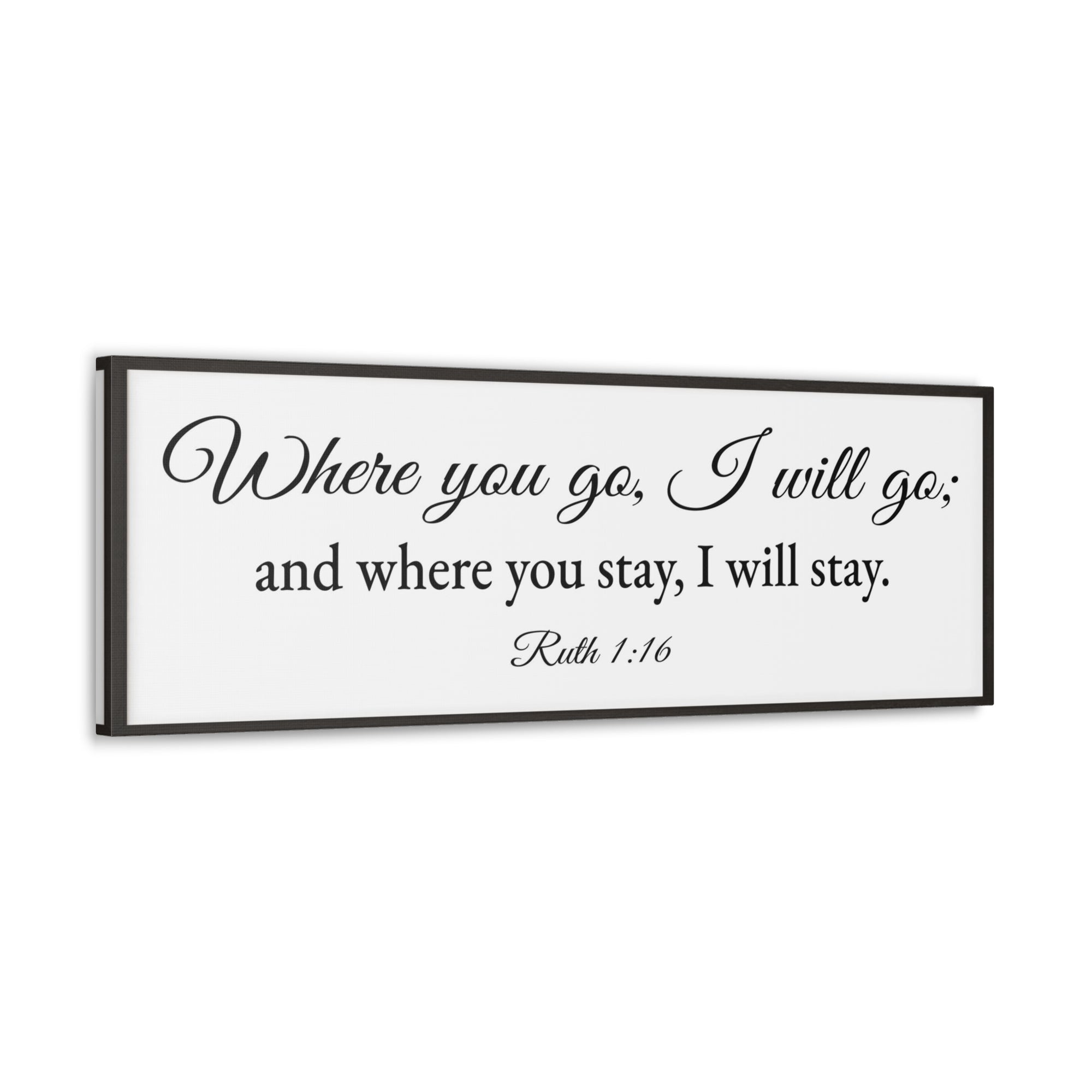 Scripture Walls Ruth 1:16 White Bible Verse Canvas Christian Wall Art Ready to Hang Unframed-Express Your Love Gifts