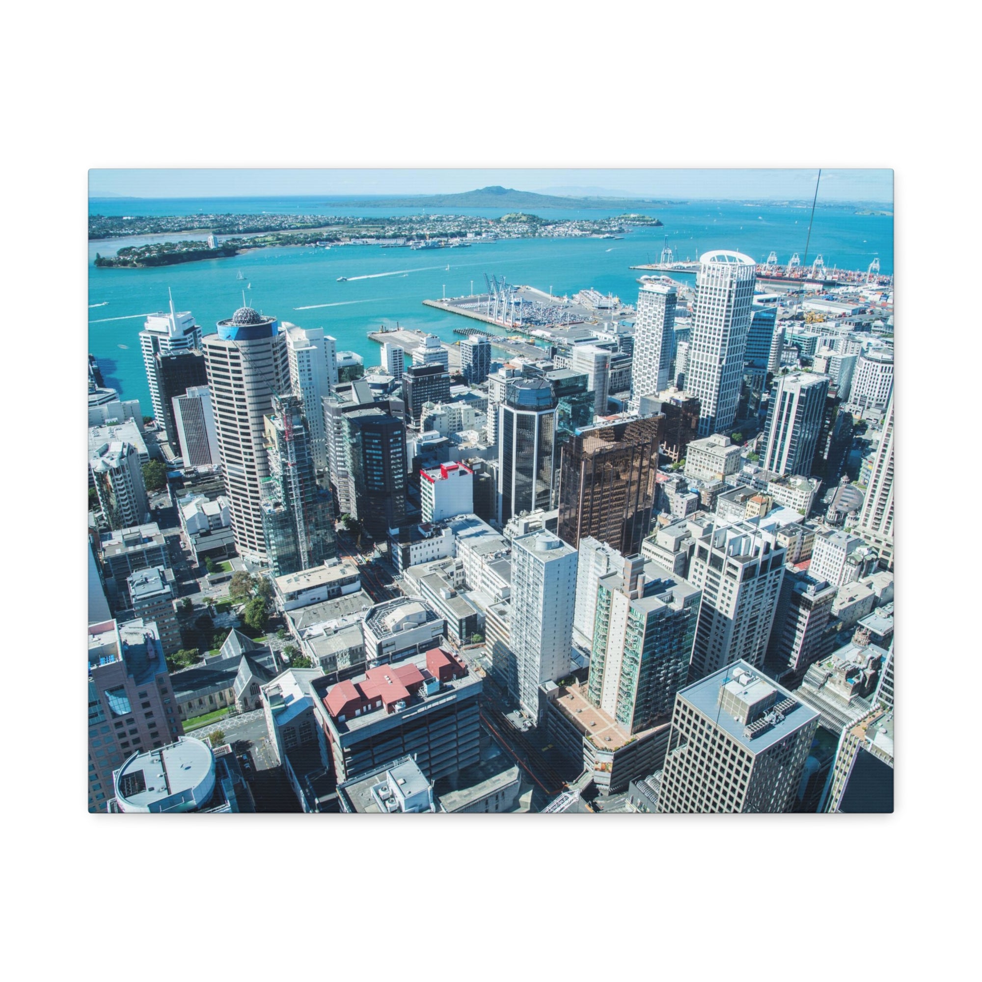 Auckland Daytime Skyline Canvas Artwork High-Quality Breathtaking Stunning Cityscape for Home Decor Ready to Hang-Express Your Love Gifts