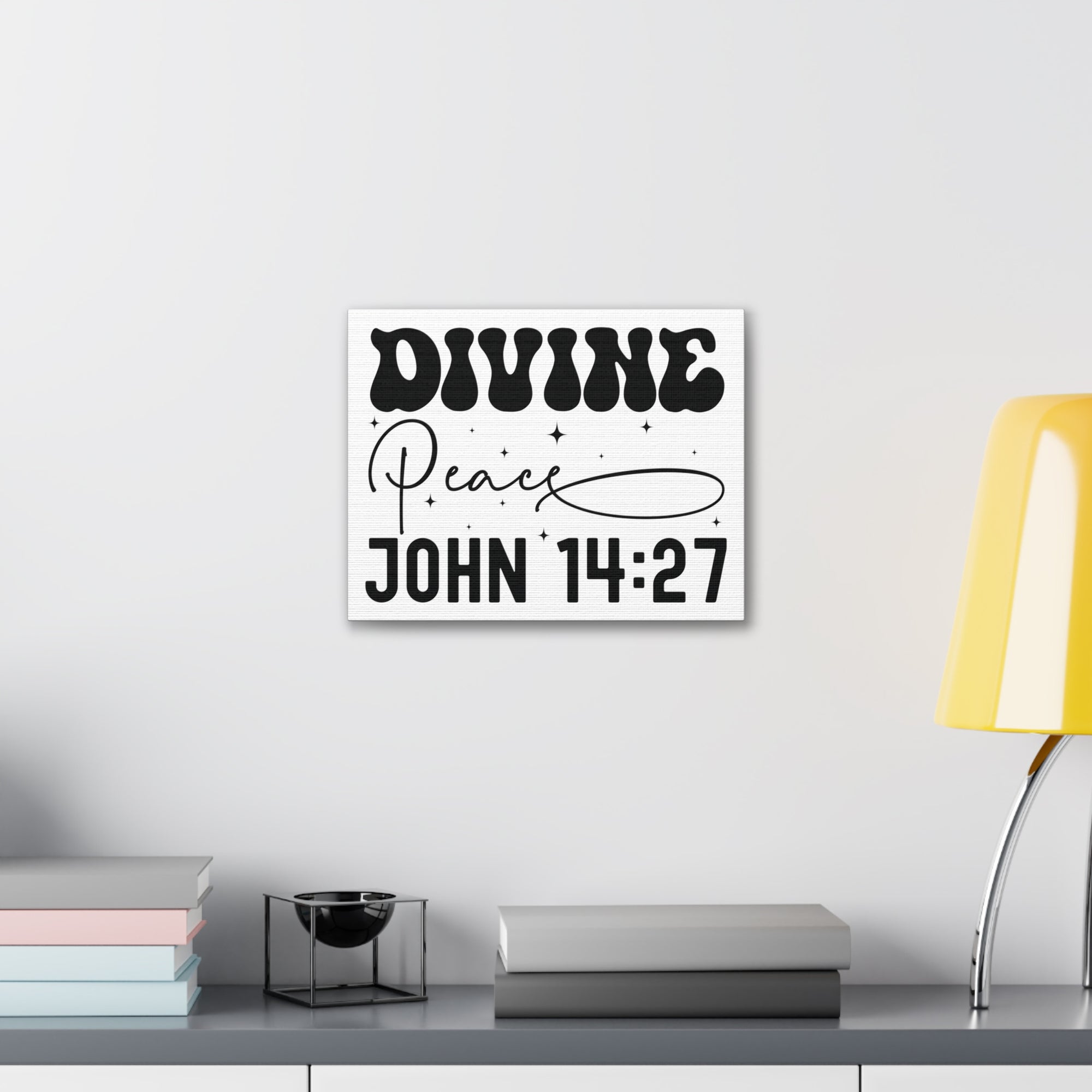 Scripture Walls John 14:27 Divine Peace Bible Verse Canvas Christian Wall Art Ready to Hang Unframed-Express Your Love Gifts