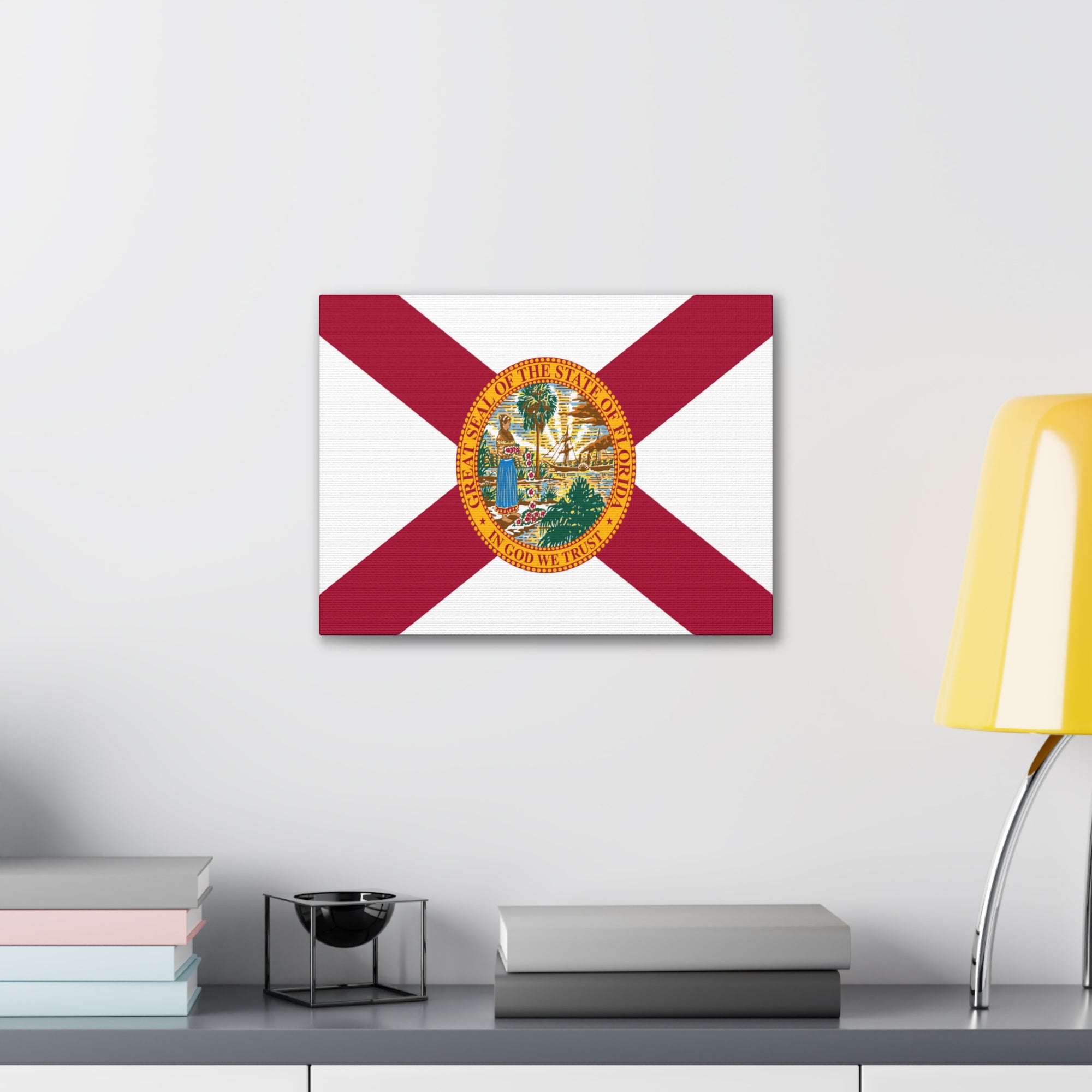 Florida State Flag Canvas Vibrant Wall Art Unframed Home Decor-Express Your Love Gifts