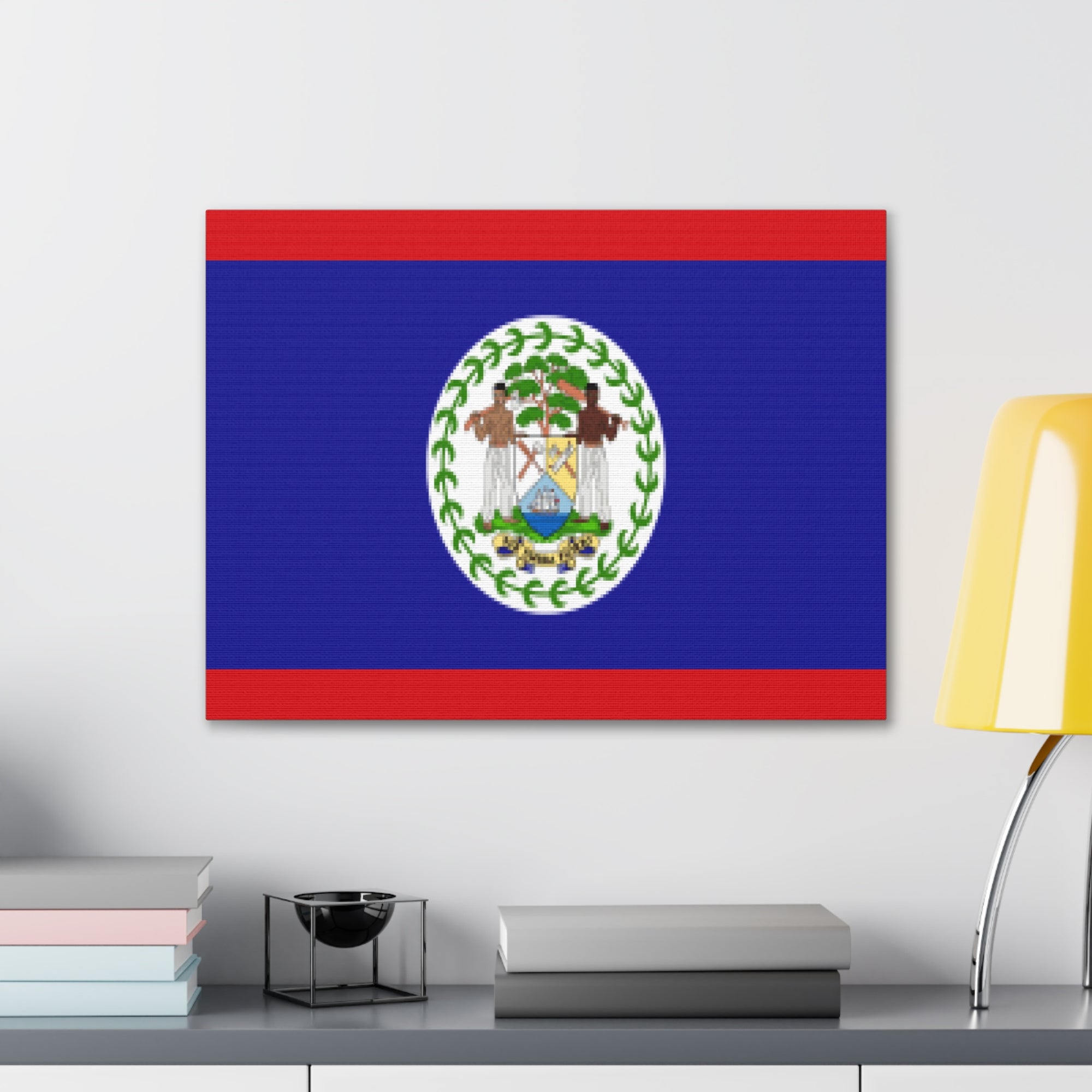 Belize Country Flag Canvas Vibrant Wall Art Unframed Home Decor-Express Your Love Gifts