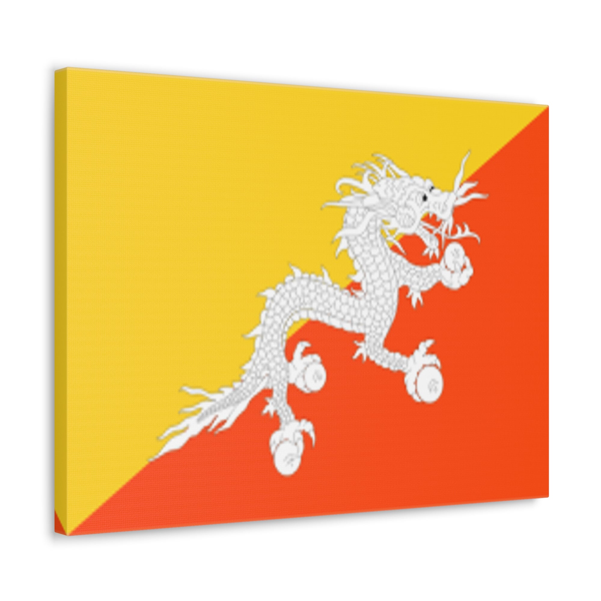 Bhutan Country Flag Canvas Vibrant Wall Art Unframed Home Decor-Express Your Love Gifts