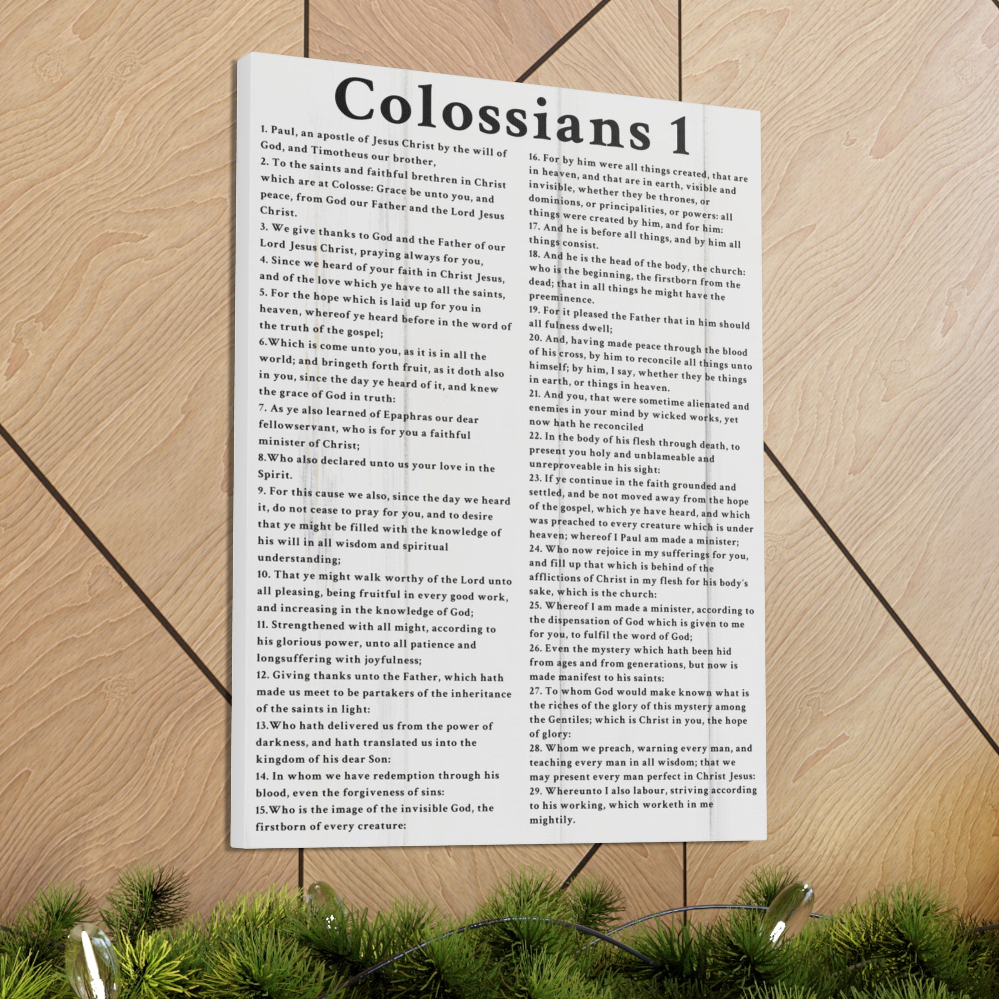 Scripture Walls Colossians 1 White Bible Verse Canvas Christian Wall Art Ready to Hang Unframed-Express Your Love Gifts