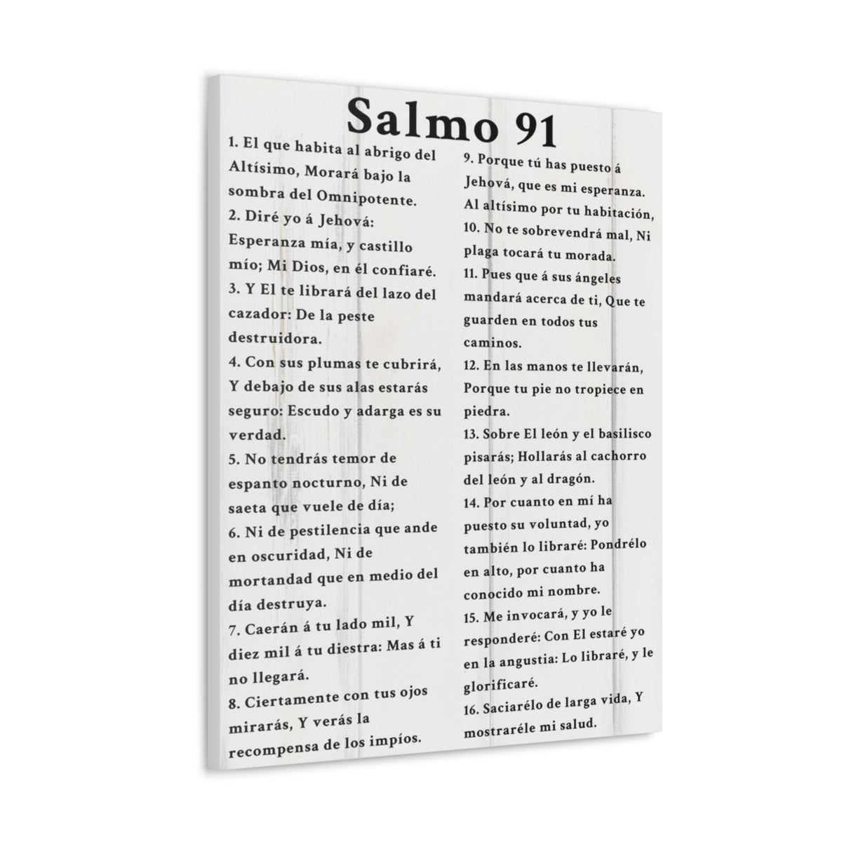 Scripture Walls Salmo 91 Wood Psalm 91 SpanishBible Chapter Canvas Christian Wall Art Ready to Hang Unframed-Express Your Love Gifts