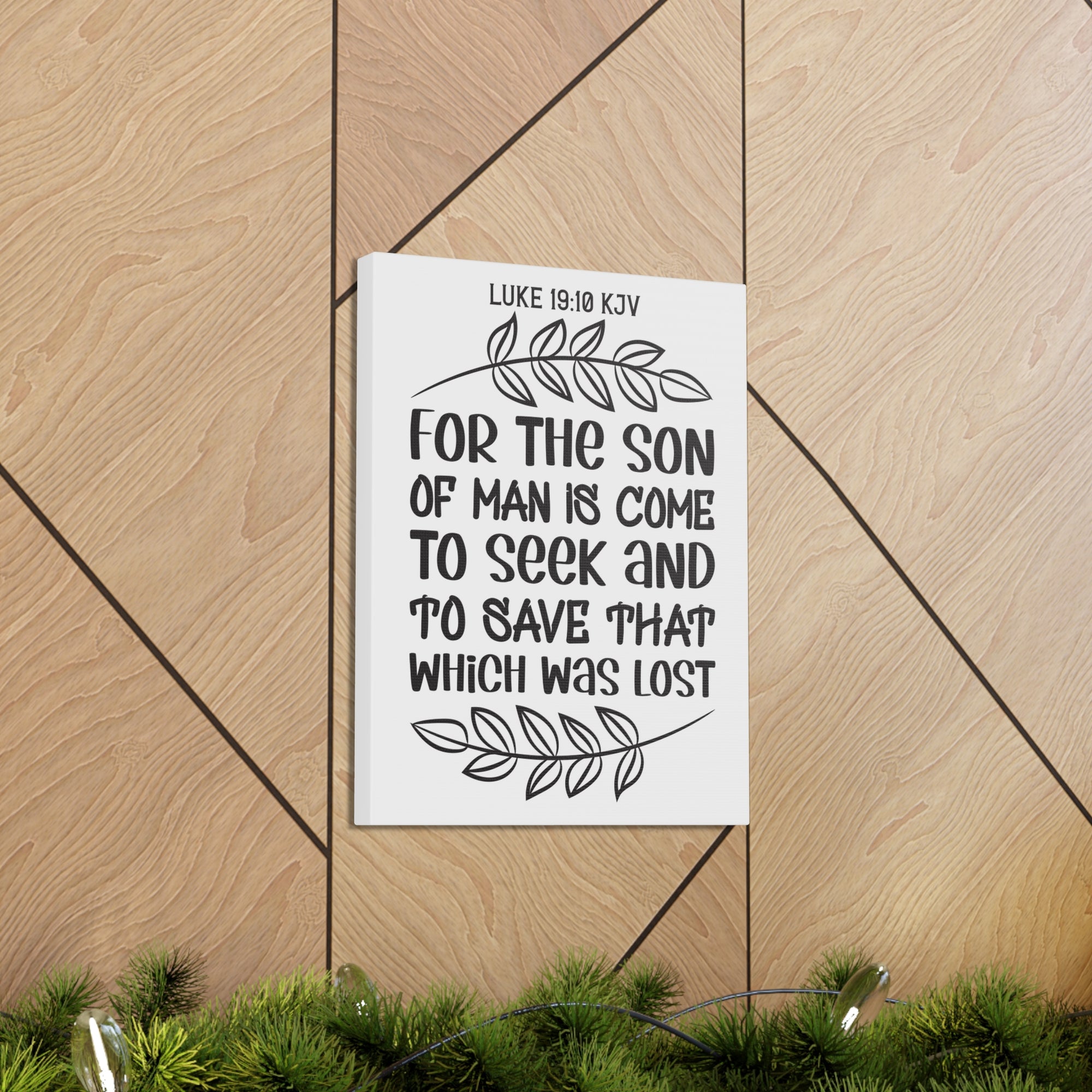 Scripture Walls For The Son Of Man Is Come Luke 19:10 Bible Verse Canvas Christian Wall Art Ready To Hang-Express Your Love Gifts