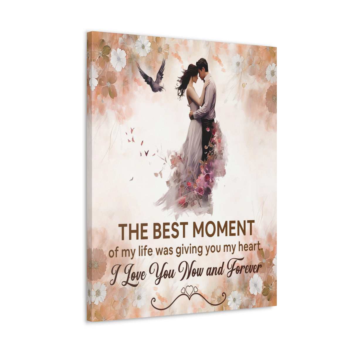 To My Wife The Best Moment of My Life Canvas Wall Art – Romantic Gift of Love &amp; Devotion-Express Your Love Gifts