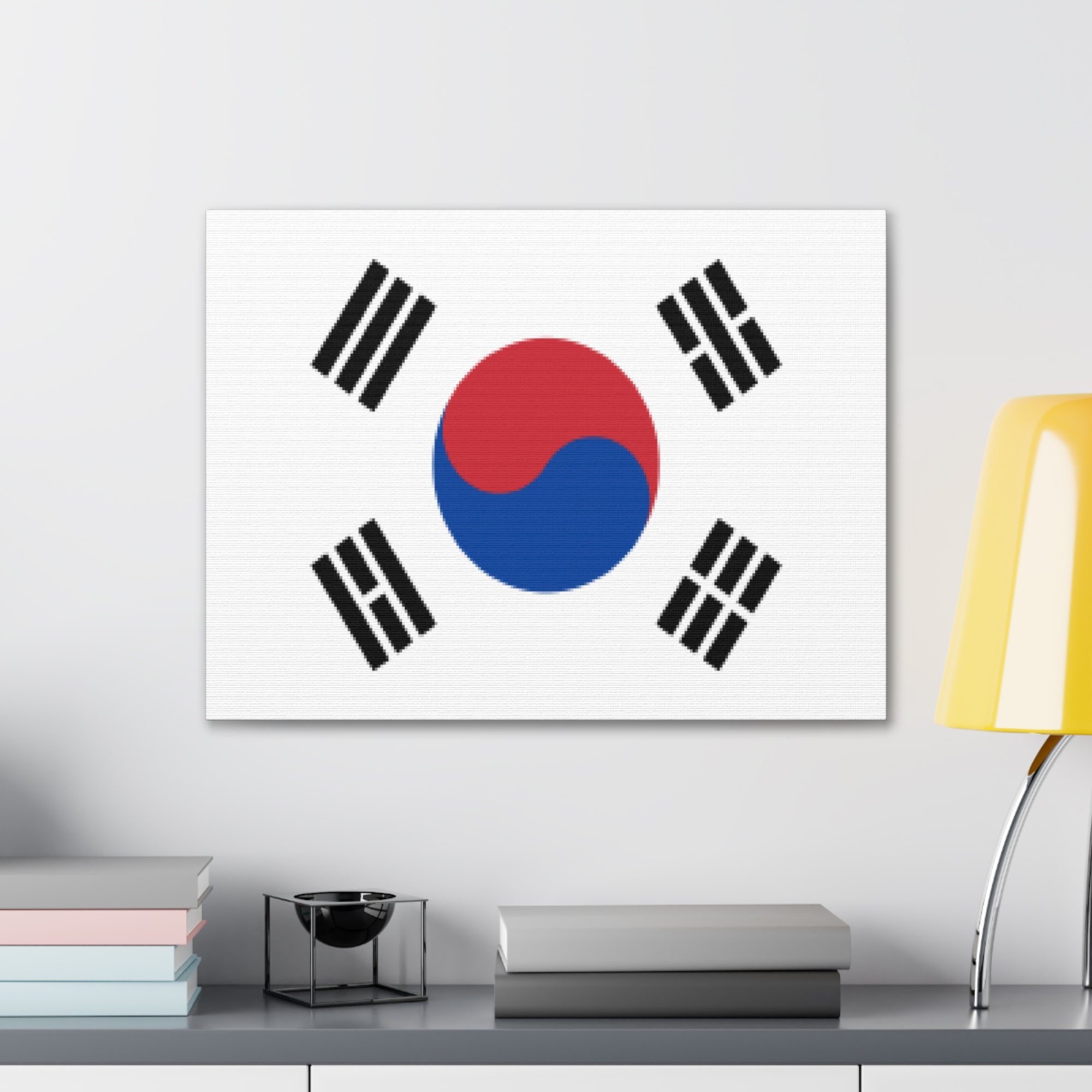 South Korea Country Flag Canvas Vibrant Wall Art Unframed Home Decor-Express Your Love Gifts