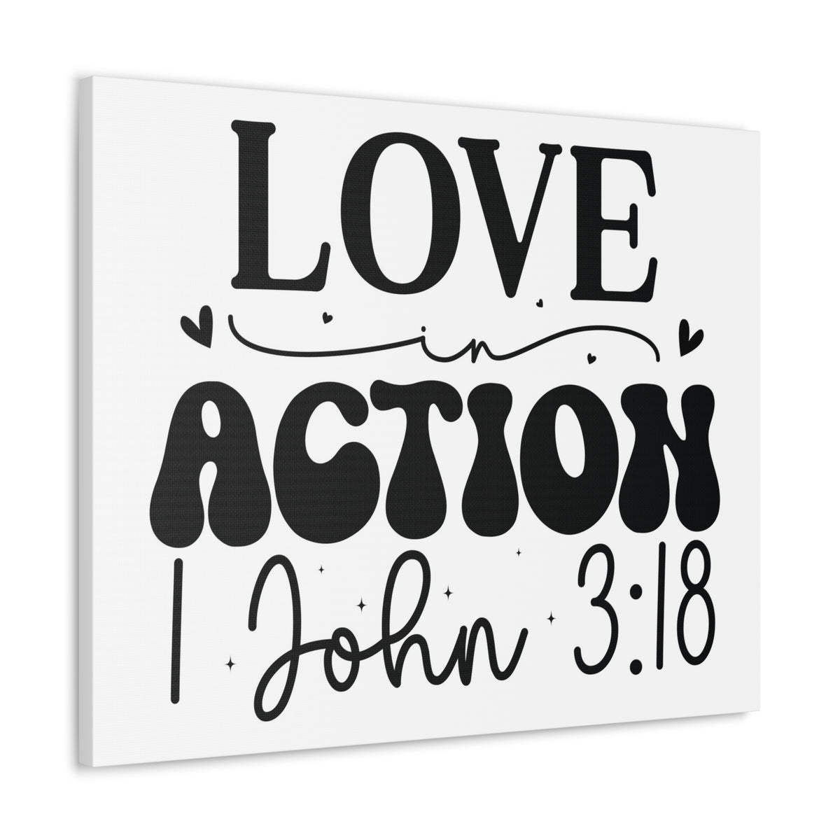 Scripture Walls 1 John 3:18 His Love in Action Bible Verse Canvas Christian Wall Art Ready to Hang Unframed-Express Your Love Gifts