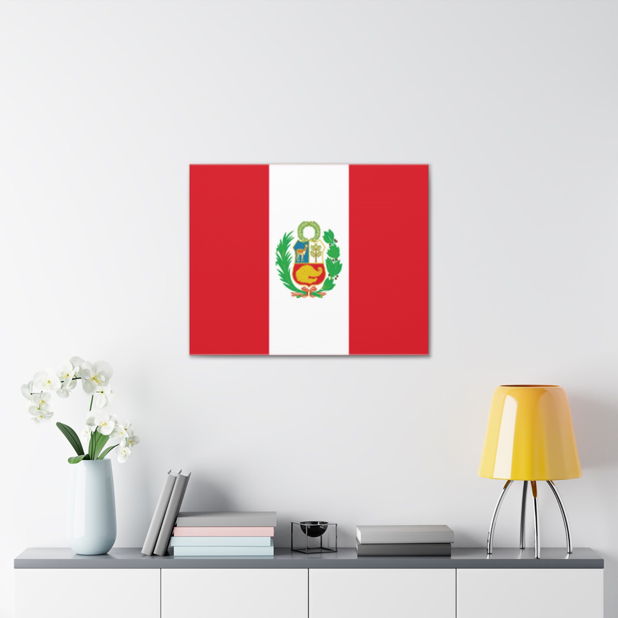 Peru Country Flag Canvas Vibrant Wall Art Unframed Home Decor-Express Your Love Gifts