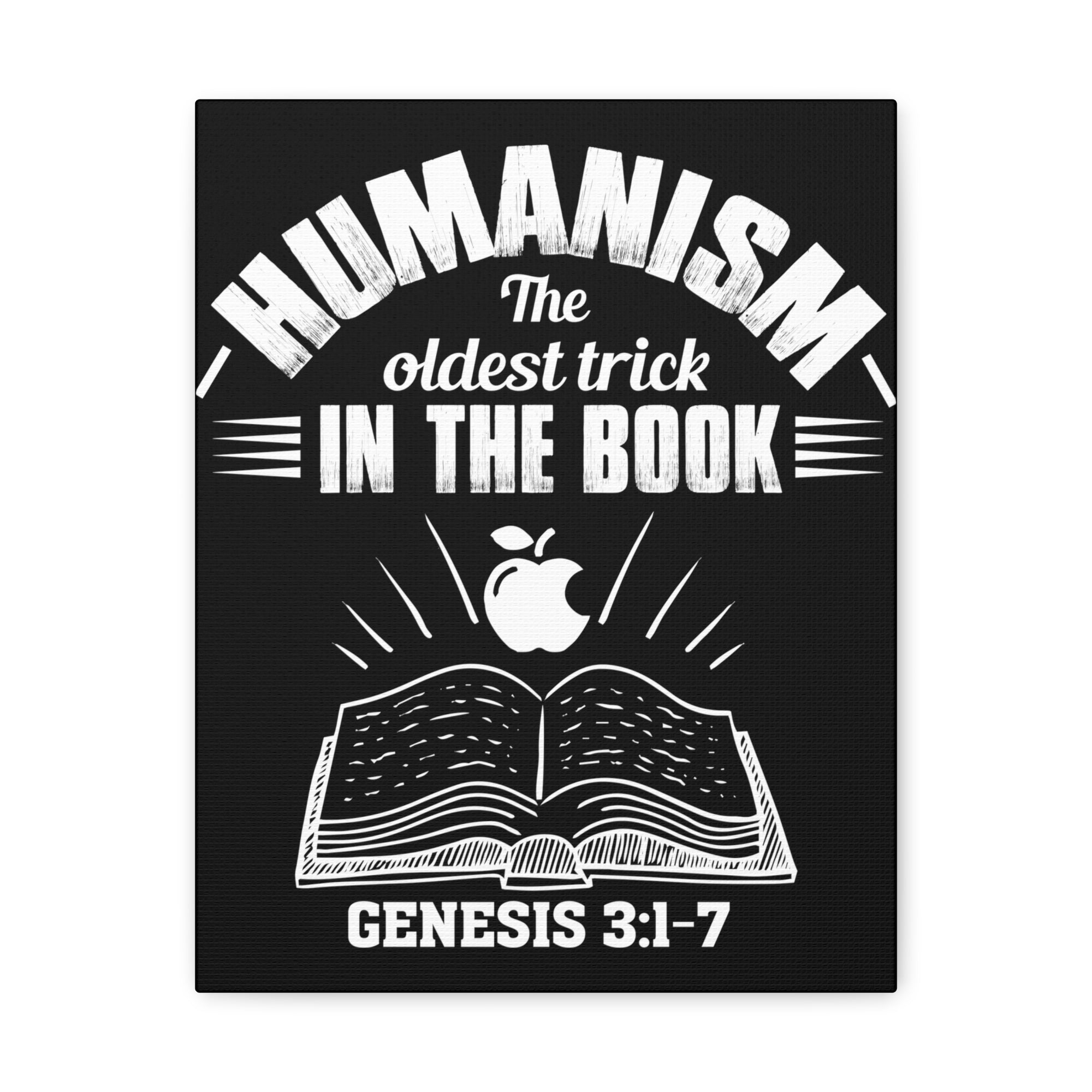 Scripture Walls Genesis 3:1-7 Humanism Bible Verse Canvas Christian Wall Art Ready to Hang Unframed-Express Your Love Gifts