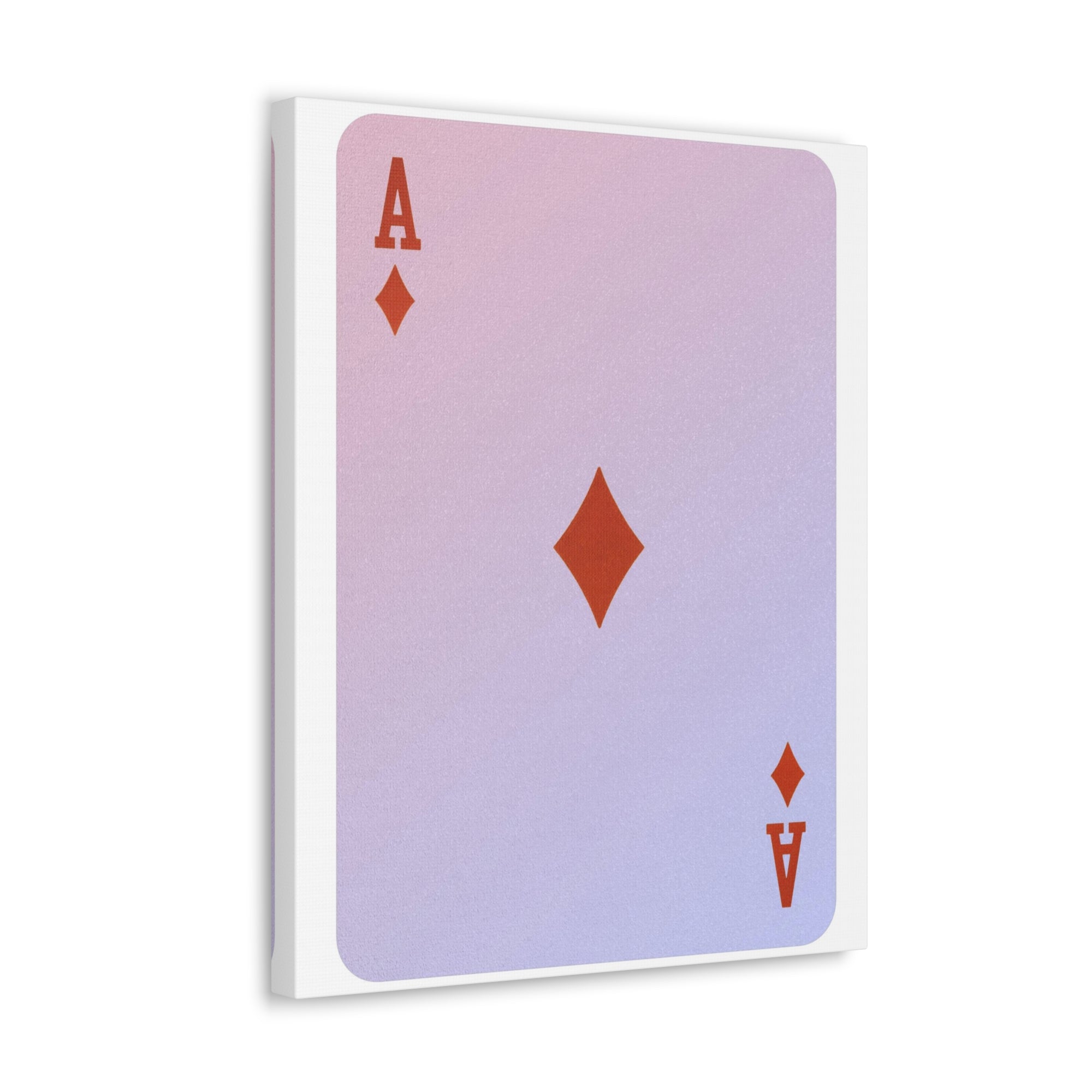 Ace Of Diamonds Playing Card Canvas Wall Art for Home Decor Ready-to-Hang-Express Your Love Gifts