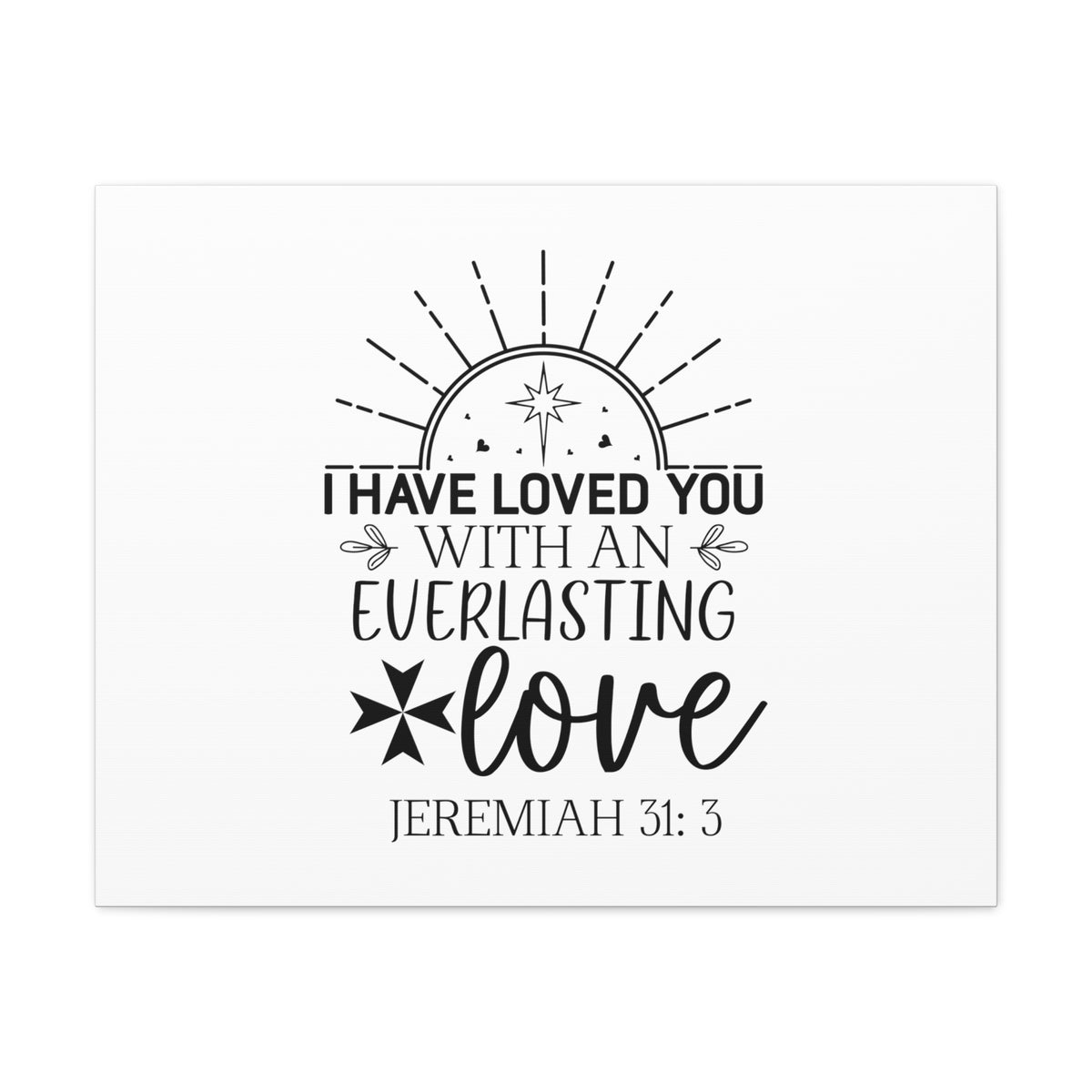 Scripture Walls Jeremiah 31:3 Rubies Bible Verse Canvas Christian Wall Art Ready to Hang Unframed-Express Your Love Gifts