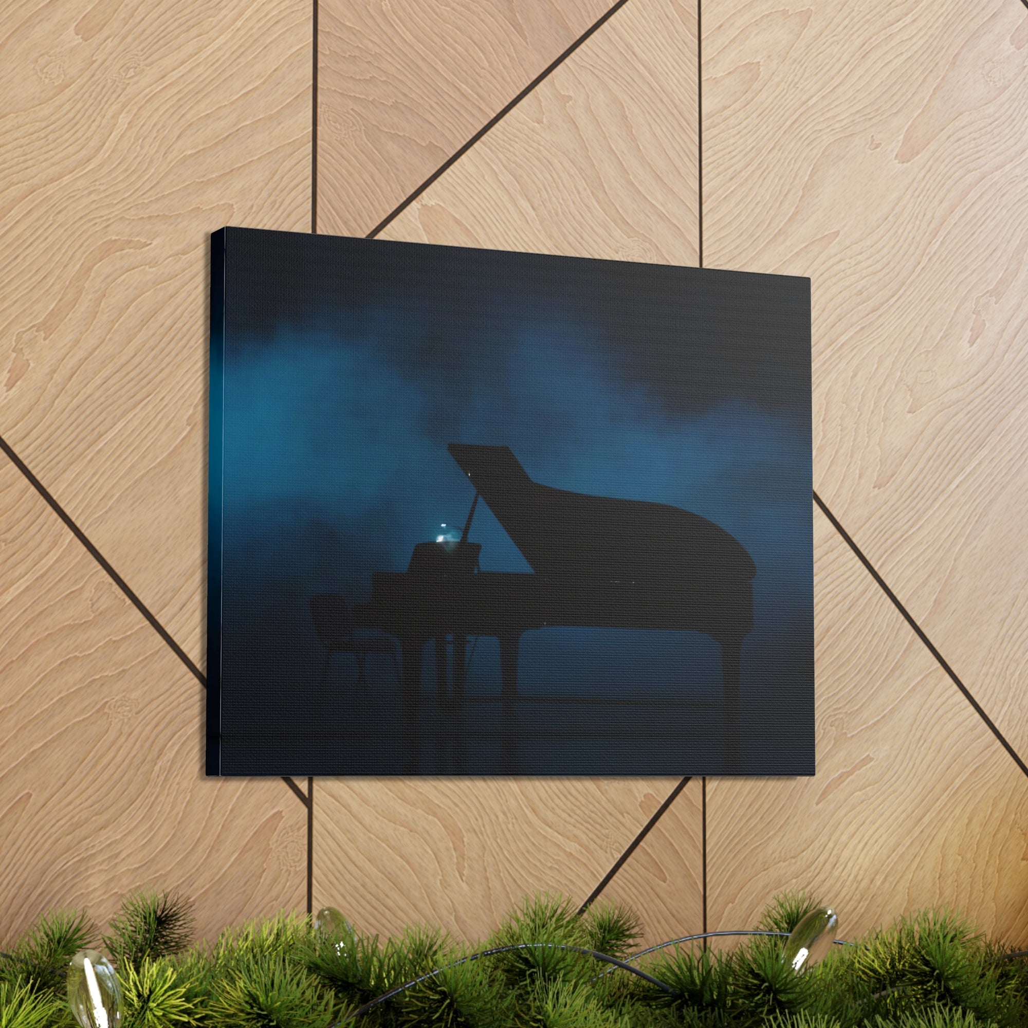 Piano Dark Music Lover's Delight Piano Keyboard Canvas Wall Art for Home Decor Ready-to-Hang-Express Your Love Gifts