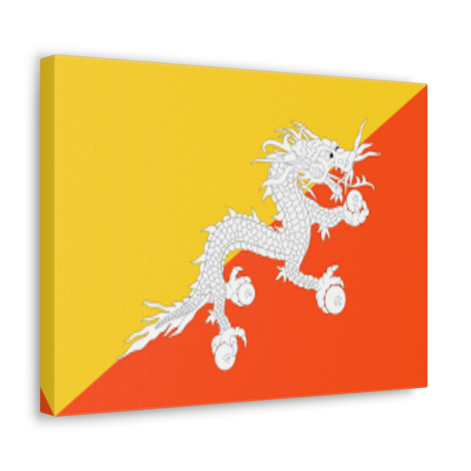 Bhutan Country Flag Canvas Vibrant Wall Art Unframed Home Decor-Express Your Love Gifts