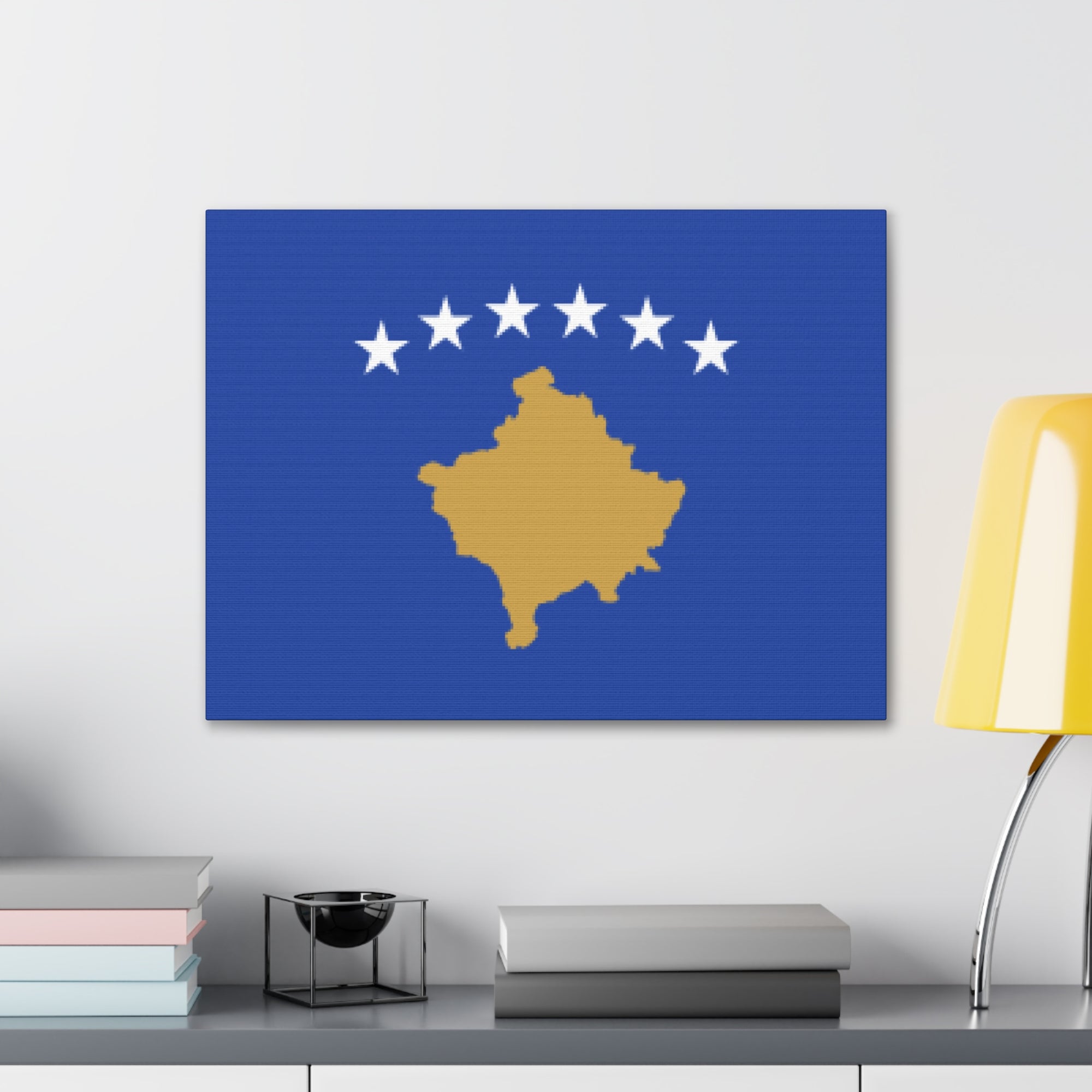 Kosovo Country Flag Canvas Vibrant Wall Art Unframed Home Decor-Express Your Love Gifts