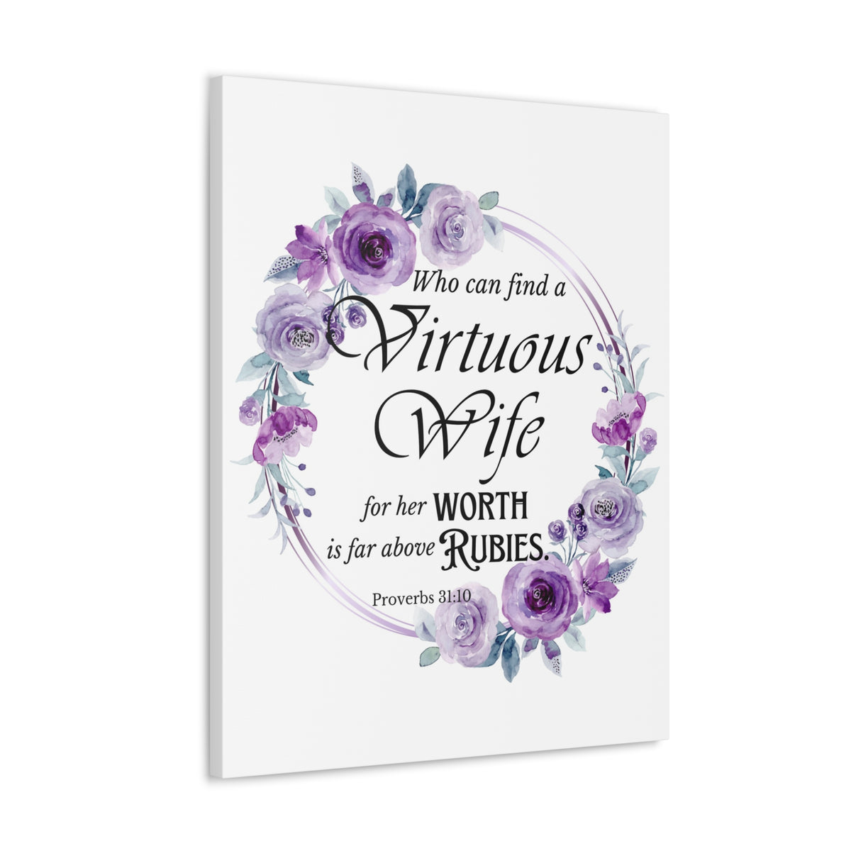 Scripture Walls Proverbs 31:10 A Virtuous Wife Bible Verse Canvas Christian Wall Art Ready to Hang Unframed-Express Your Love Gifts