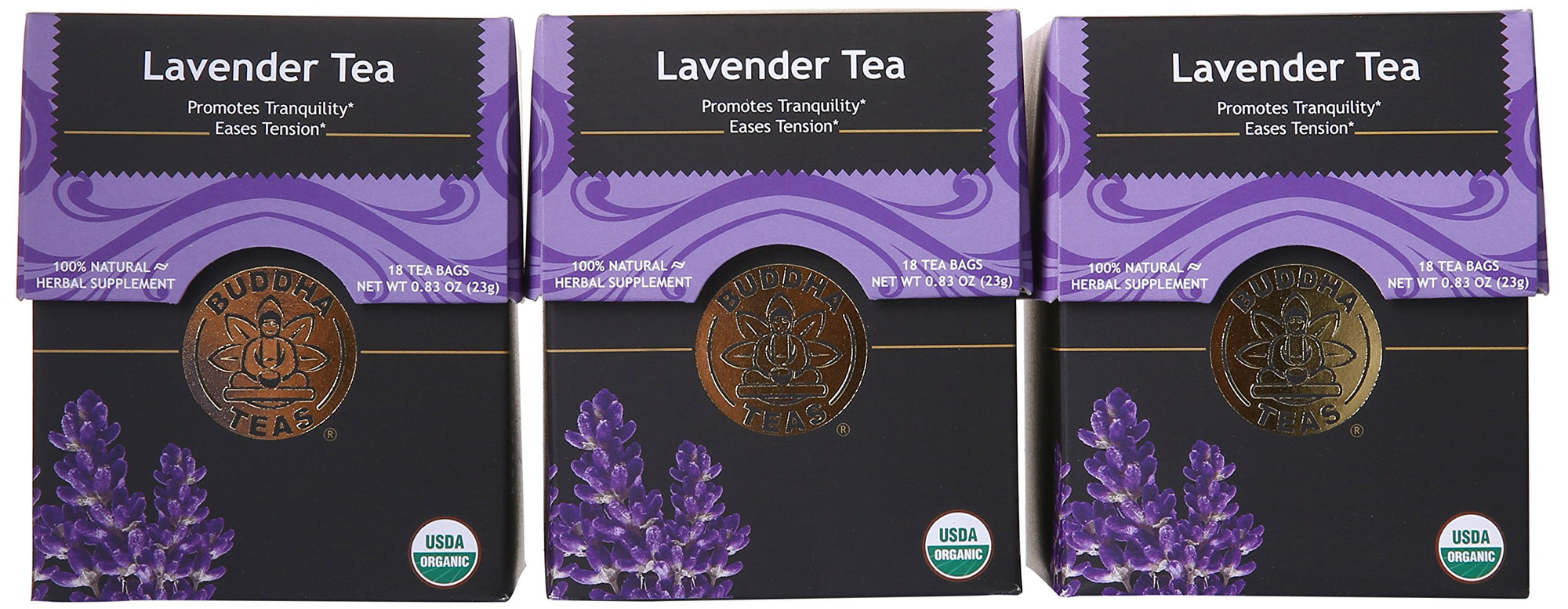 Buddha Teas Lavender Tea, 18 Count (Pack of 6), Organic, Bleach-Free Bags-Express Your Love Gifts