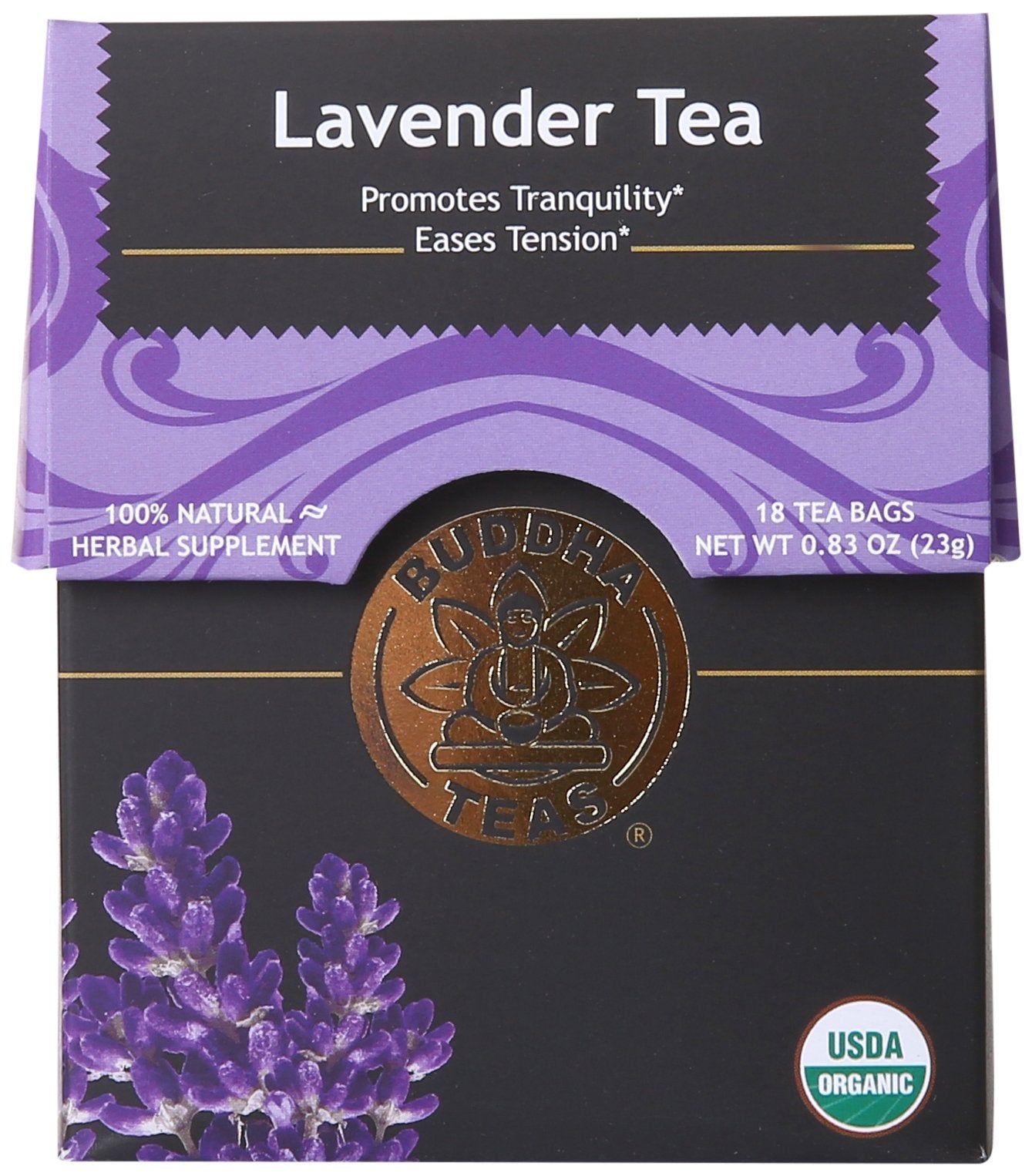 Buddha Teas Lavender Tea, 18 Count (Pack of 6), Organic, Bleach-Free Bags-Express Your Love Gifts