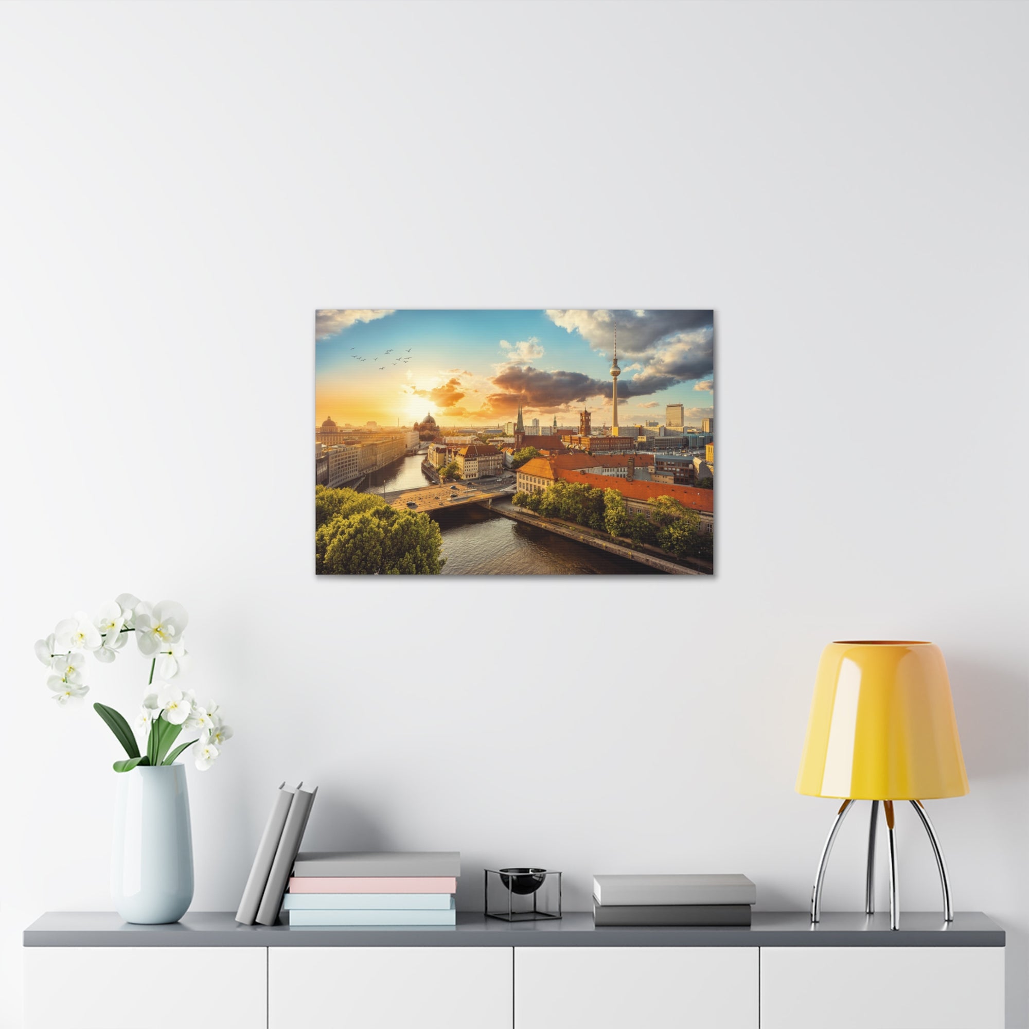 Berlin Daytime Skyline Canvas Artwork High-Quality Breathtaking Stunning Cityscape for Home Decor Ready to Hang-Express Your Love Gifts