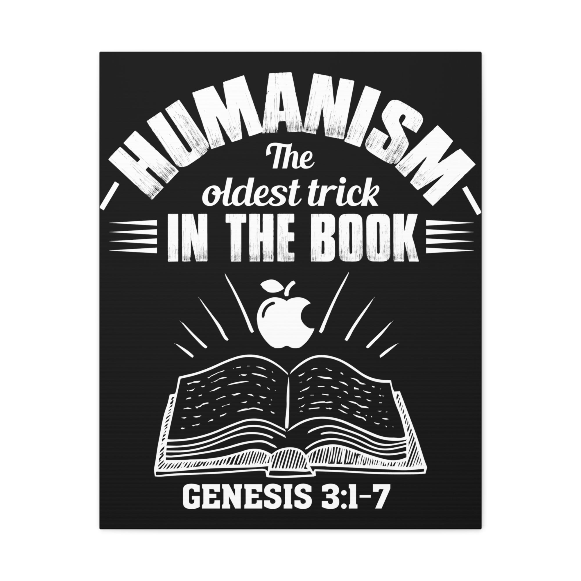 Scripture Walls Genesis 3:1-7 Humanism Bible Verse Canvas Christian Wall Art Ready to Hang Unframed-Express Your Love Gifts