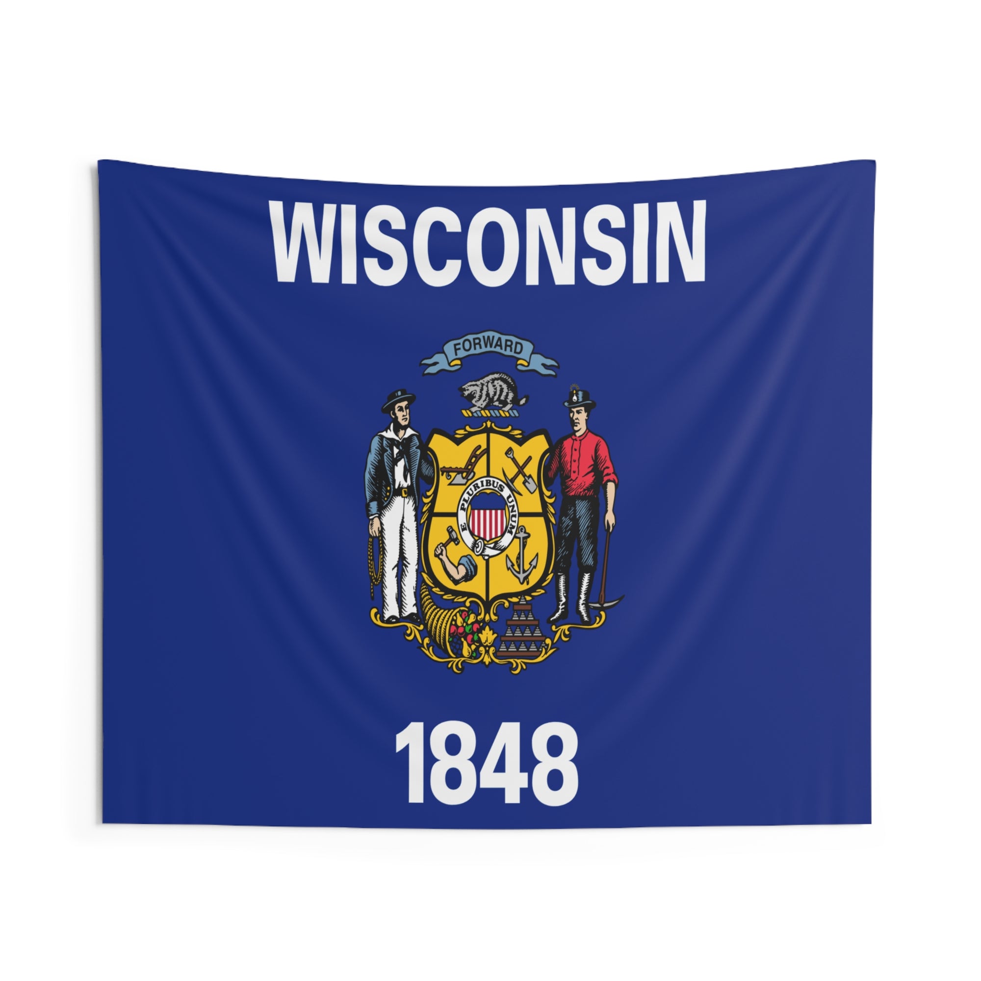Wisconsin State Flag Wall Hanging Tapestry-Express Your Love Gifts