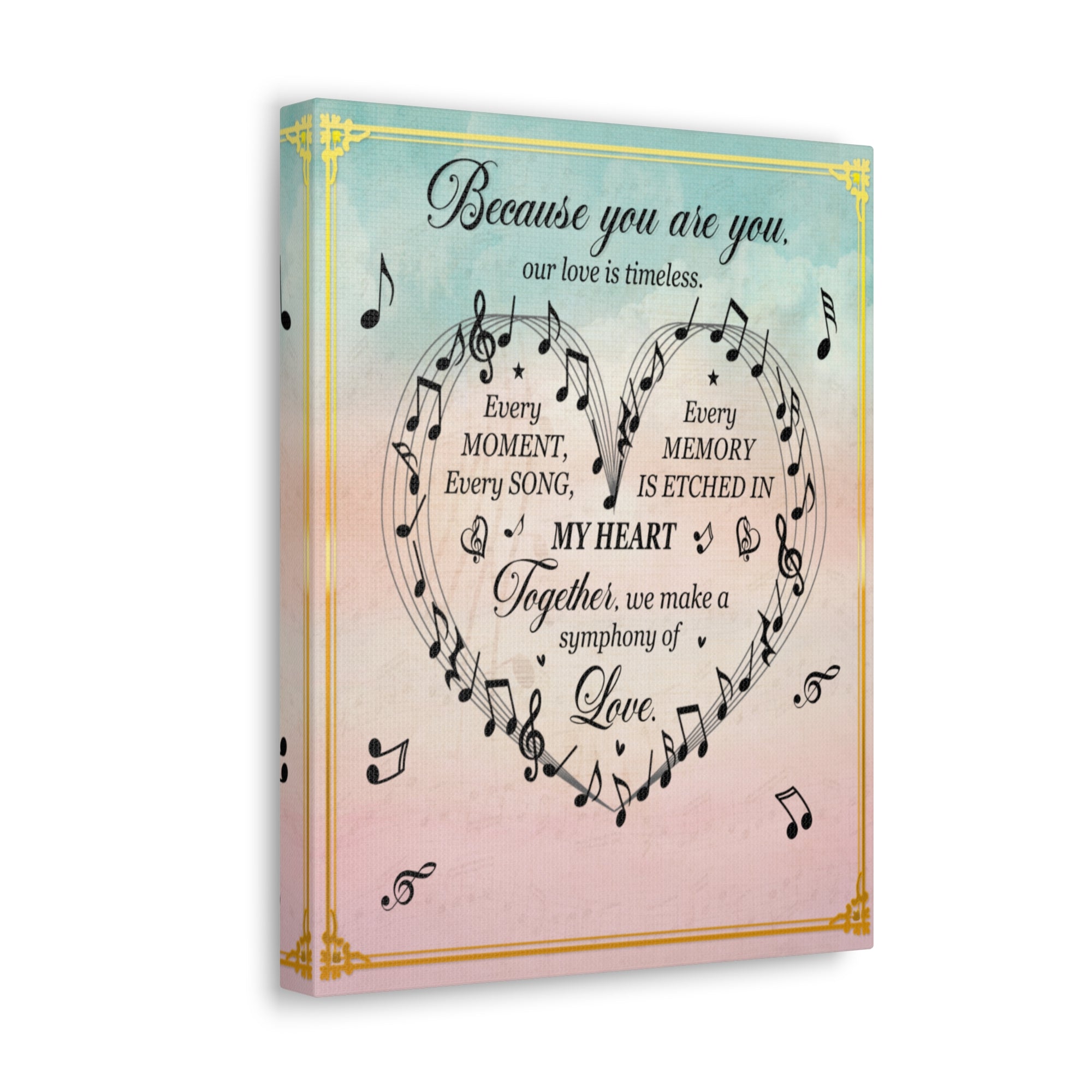 To My Wife Symphony of Love Canvas Wall Art - Romantic Gift for Her-Express Your Love Gifts