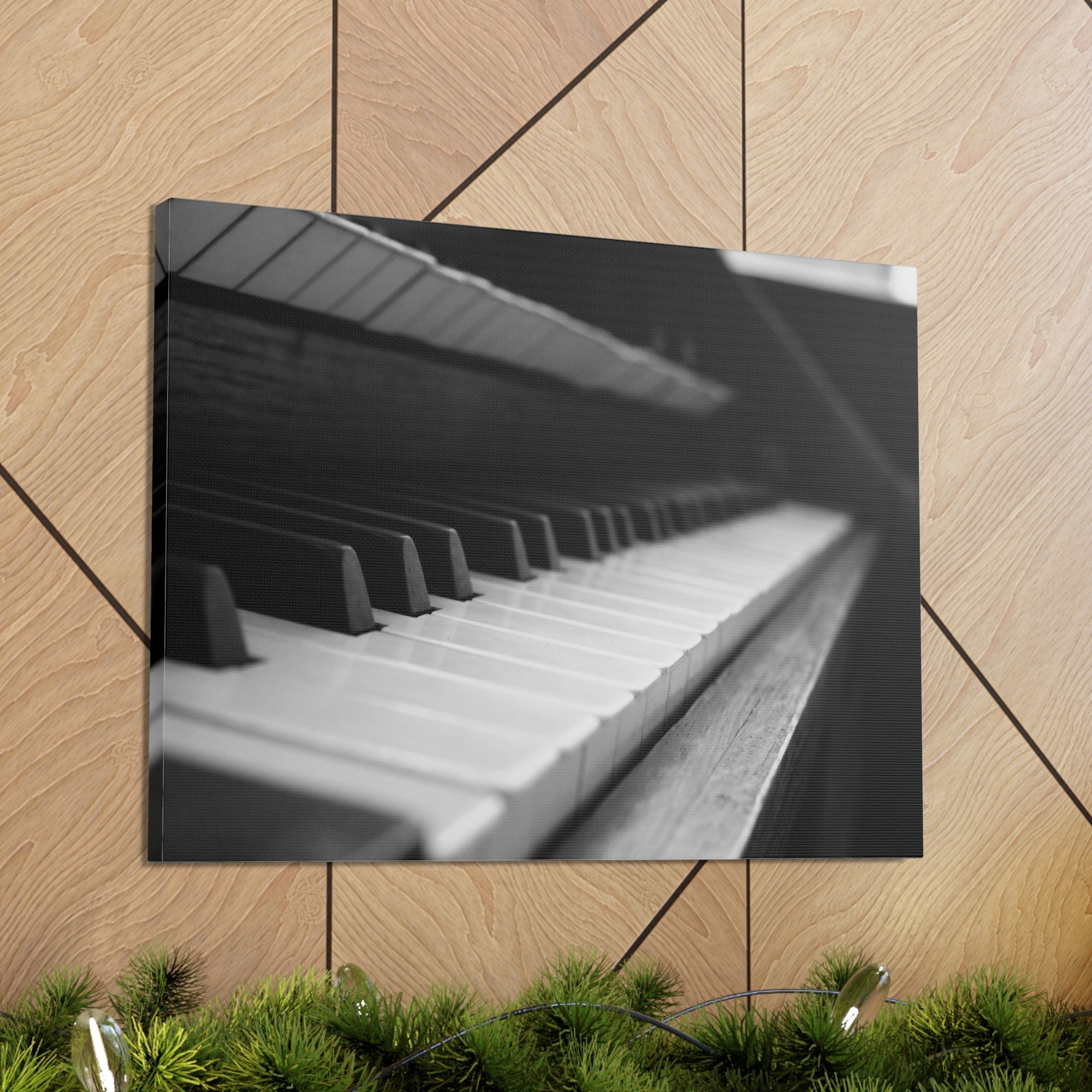 Black and White Piano Music Lover's Delight Piano Keyboard Canvas Wall Art for Home Decor Ready-to-Hang-Express Your Love Gifts