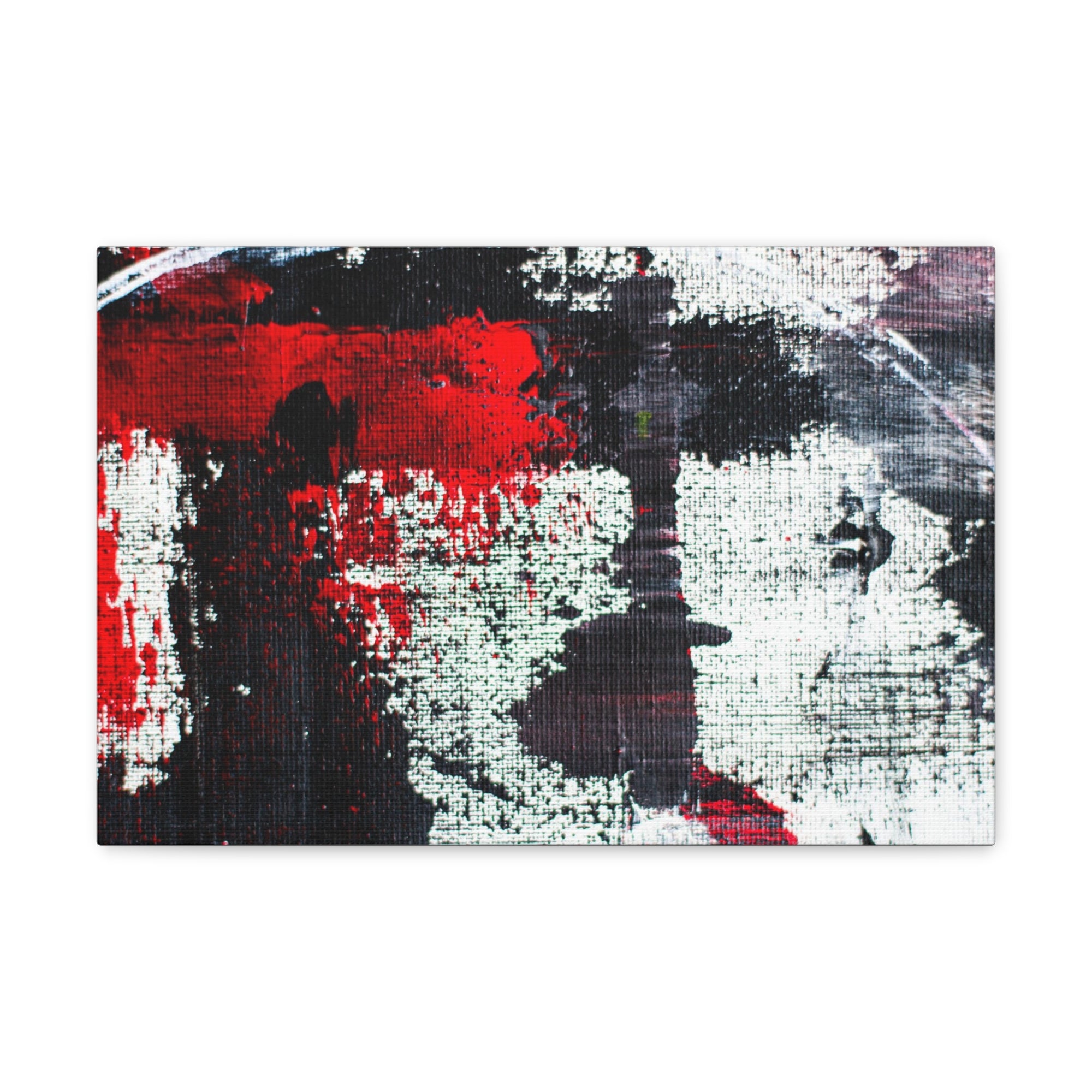 Abstract Rough Canvas Paint Strokes Red White Black Painting Canvas Wall Art for Home Decor Ready-to-Hang-Express Your Love Gifts