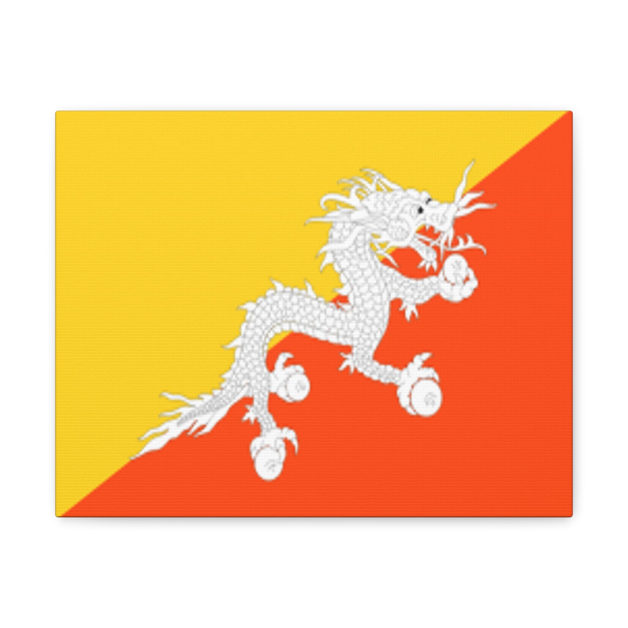 Bhutan Country Flag Canvas Vibrant Wall Art Unframed Home Decor-Express Your Love Gifts