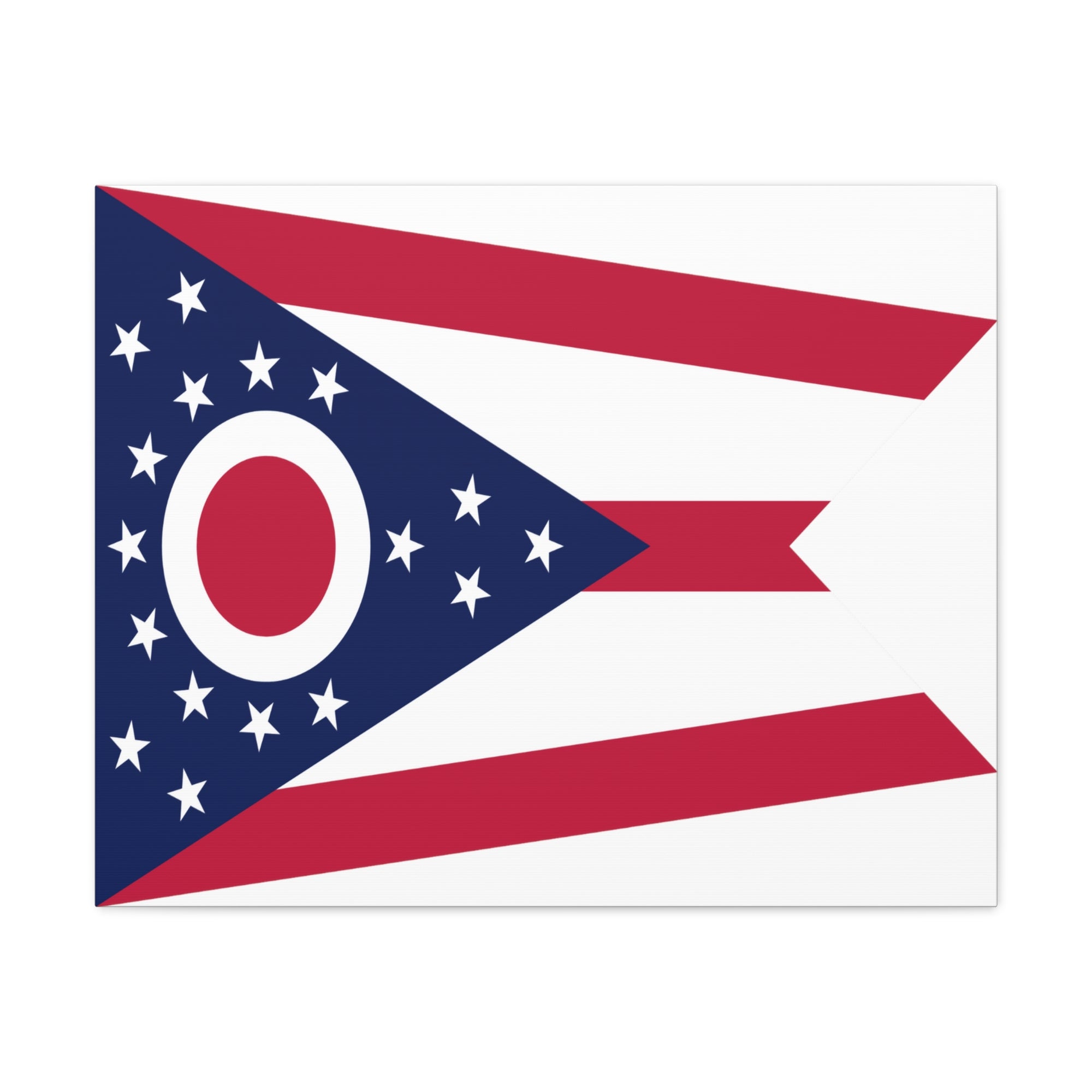 Ohio Stage Flag Canvas Vibrant Wall Art Unframed Home Decor-Express Your Love Gifts