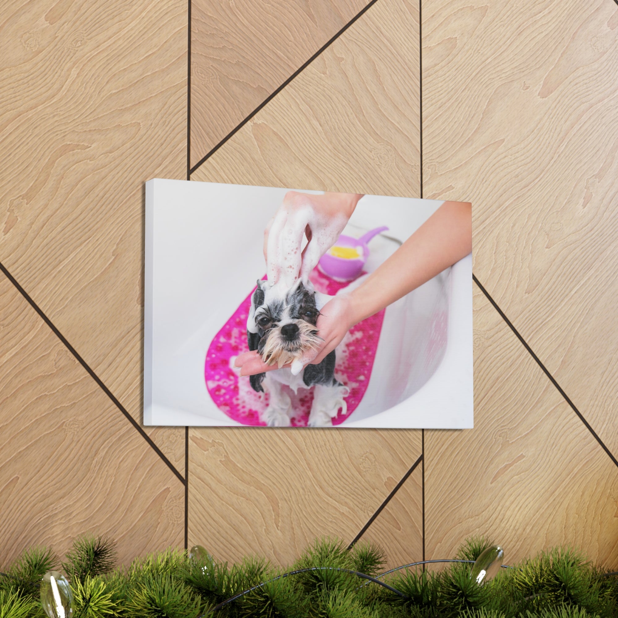 Funny Shih Tzu Bathee Canvas Wall Art for Home Decor Ready-to-Hang-Express Your Love Gifts