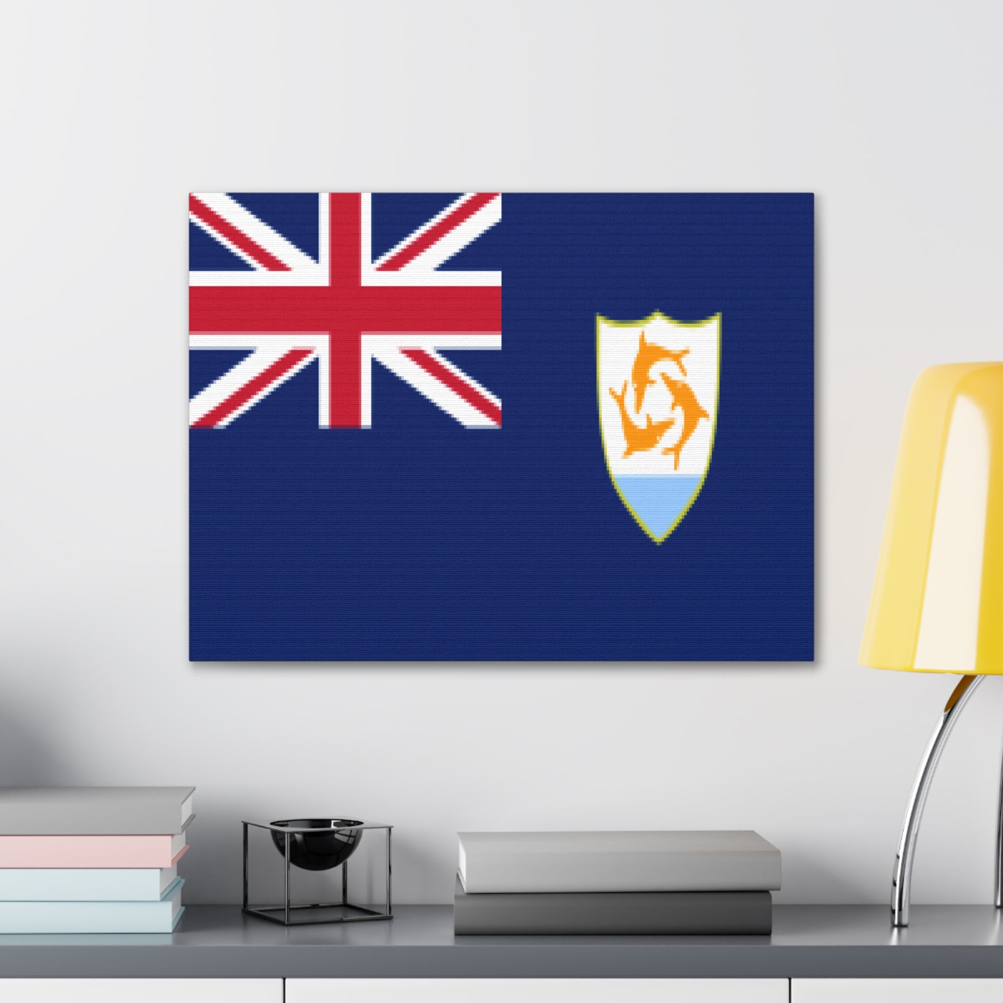 Anguilla Country Flag Canvas Vibrant Wall Art Unframed Home Decor-Express Your Love Gifts