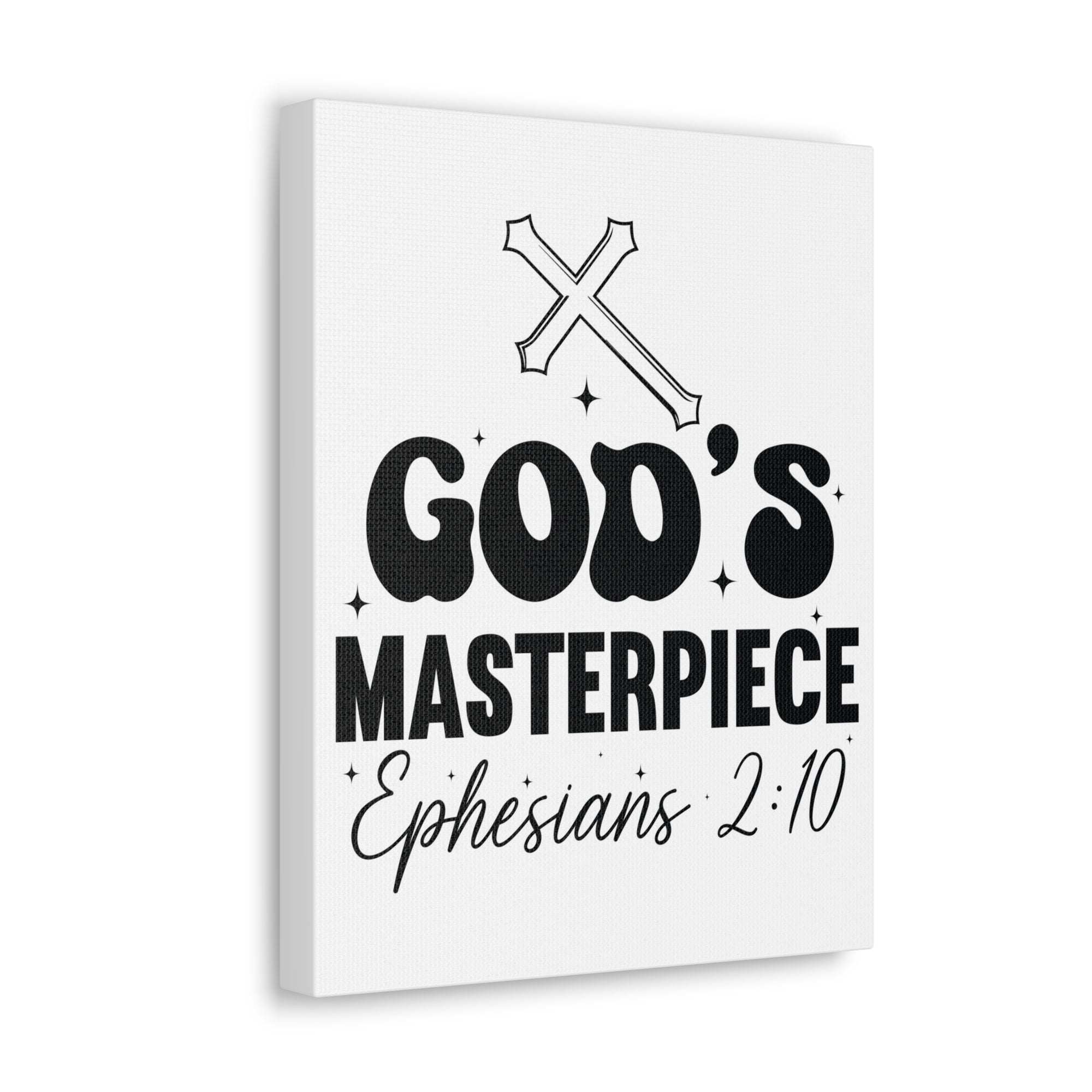 Scripture Walls Ephesians 2:10 You are God's Masterpiece Bible Verse Canvas Christian Wall Art Ready to Hang Unframed-Express Your Love Gifts