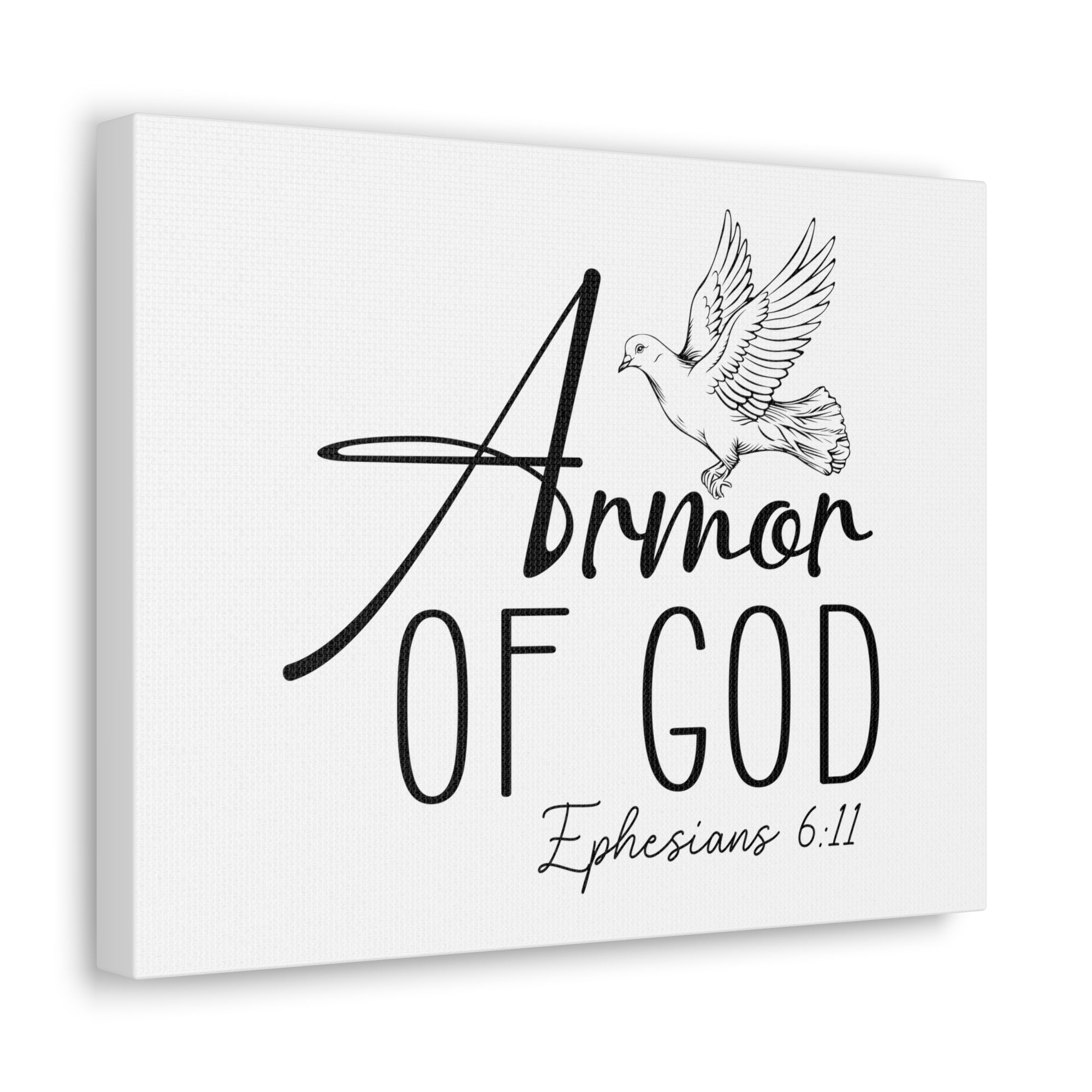 Scripture Walls Ephesians 6:11 Armor of God Bird Bible Verse Canvas Christian Wall Art Ready to Hang Unframed-Express Your Love Gifts