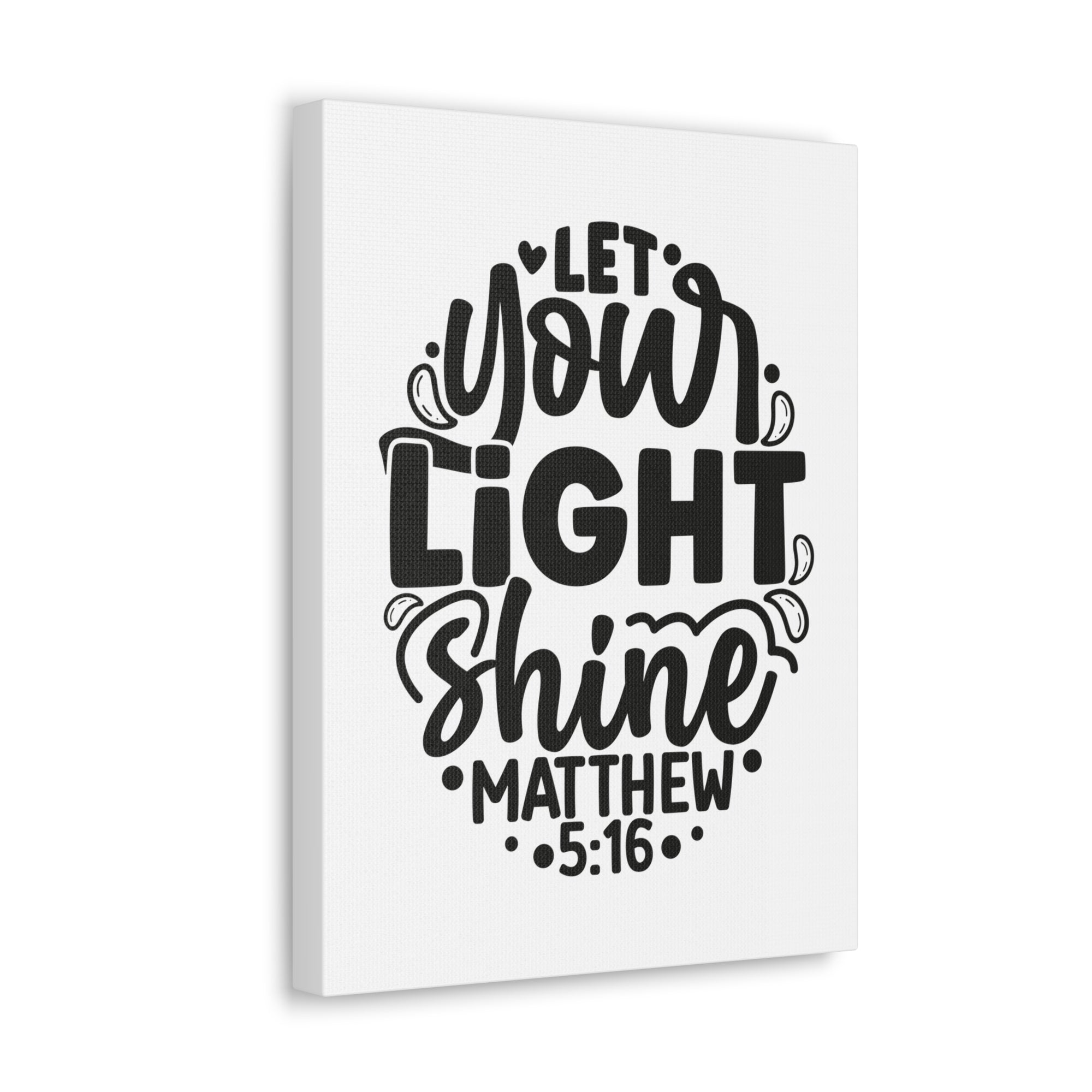 Scripture Walls Matthew 5:16 Let Your Light Shine Bible Verse Canvas Christian Wall Art Ready to Hang Unframed-Express Your Love Gifts