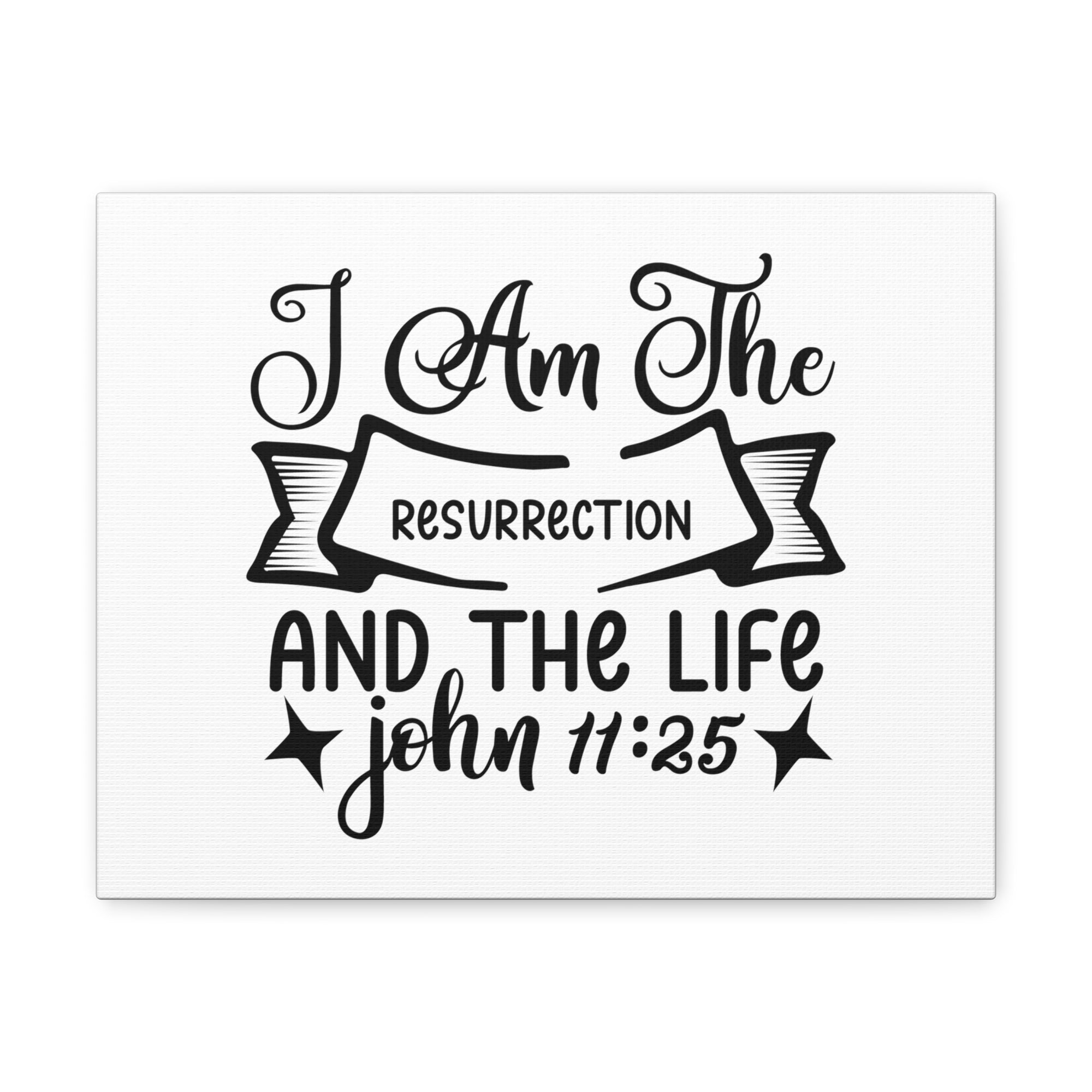 Scripture Walls John 11:25 I Am The Life Bible Verse Canvas Christian Wall Art Ready to Hang Unframed-Express Your Love Gifts