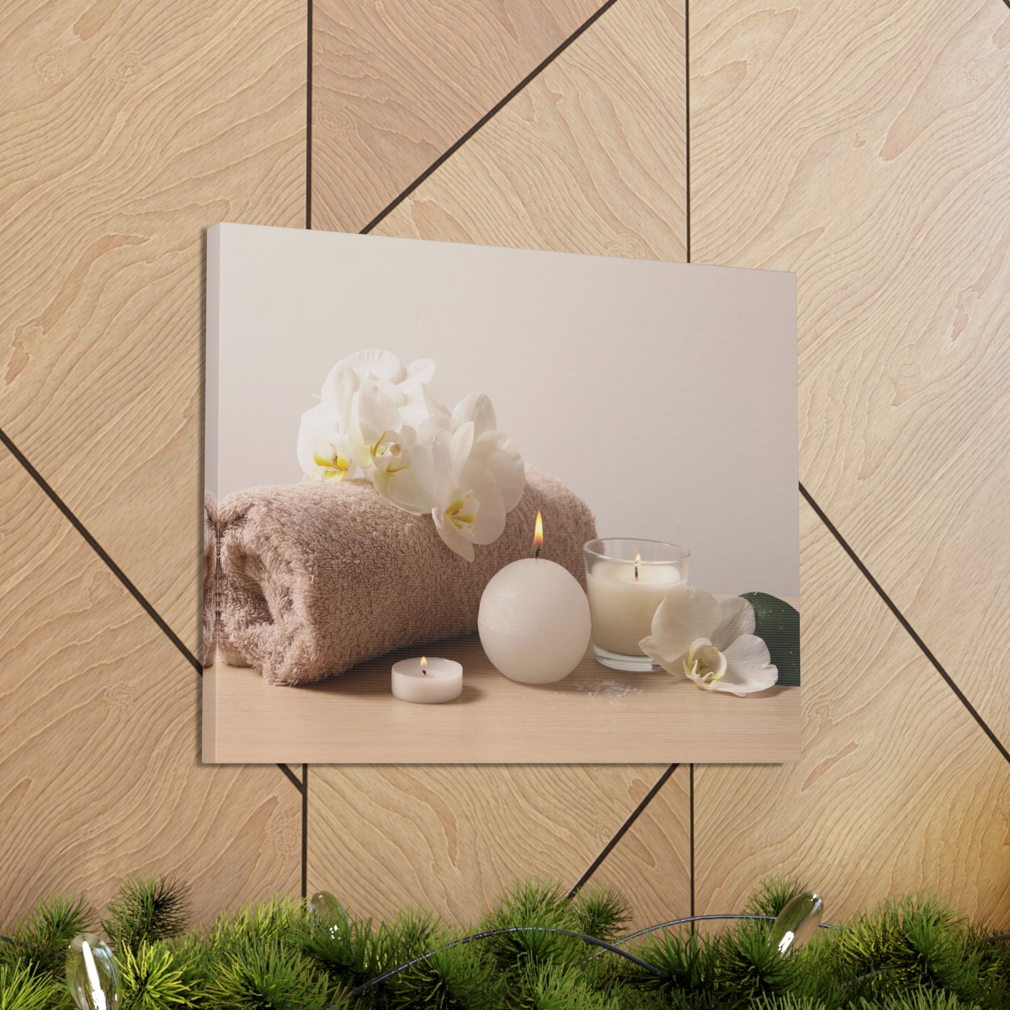 Beautiful Spa Composition Forest Floral Nature Photography Canvas Wall Art for Home Decor Ready-to-Hang-Express Your Love Gifts