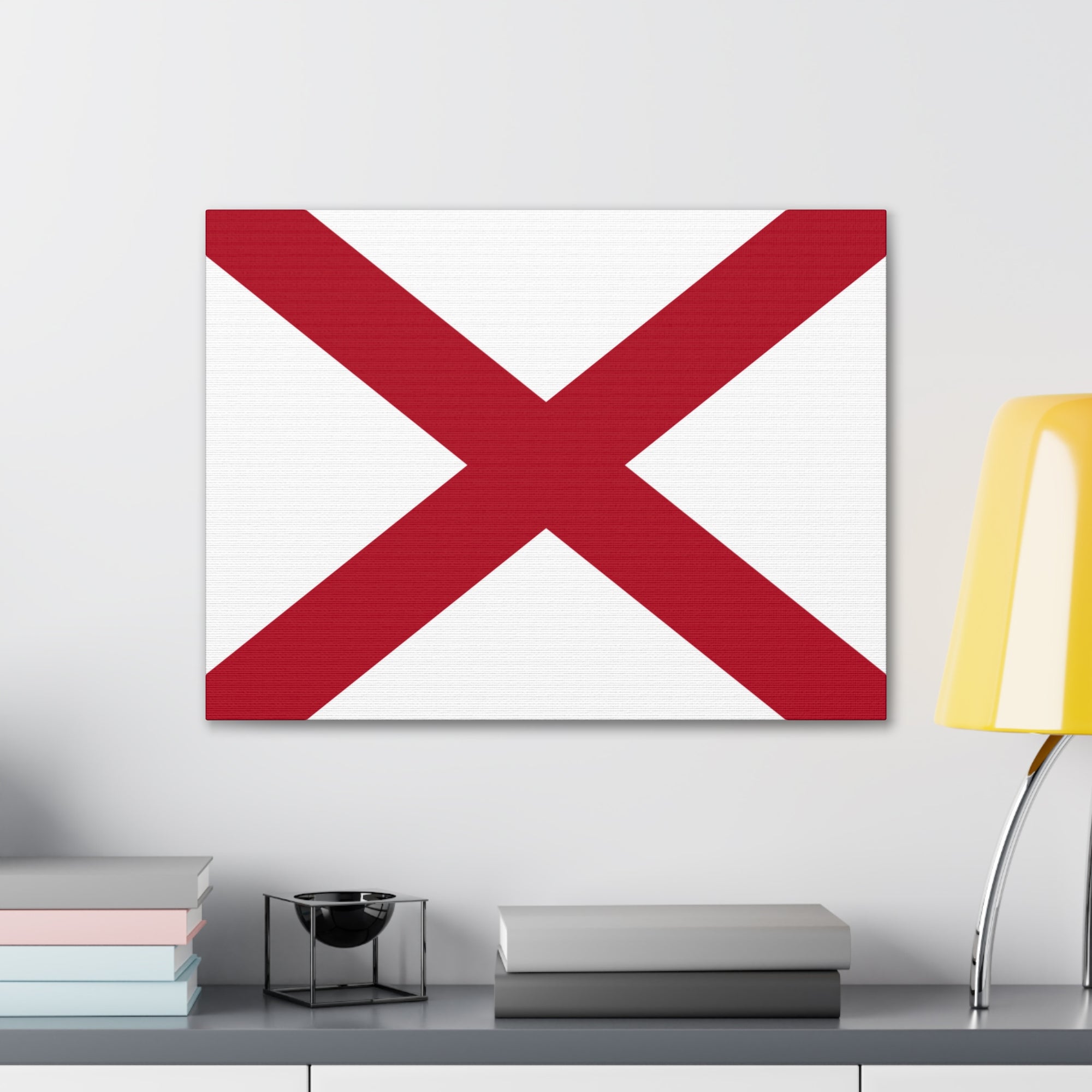 Alabama State Flag Canvas Vibrant Wall Art Unframed Home Decor-Express Your Love Gifts