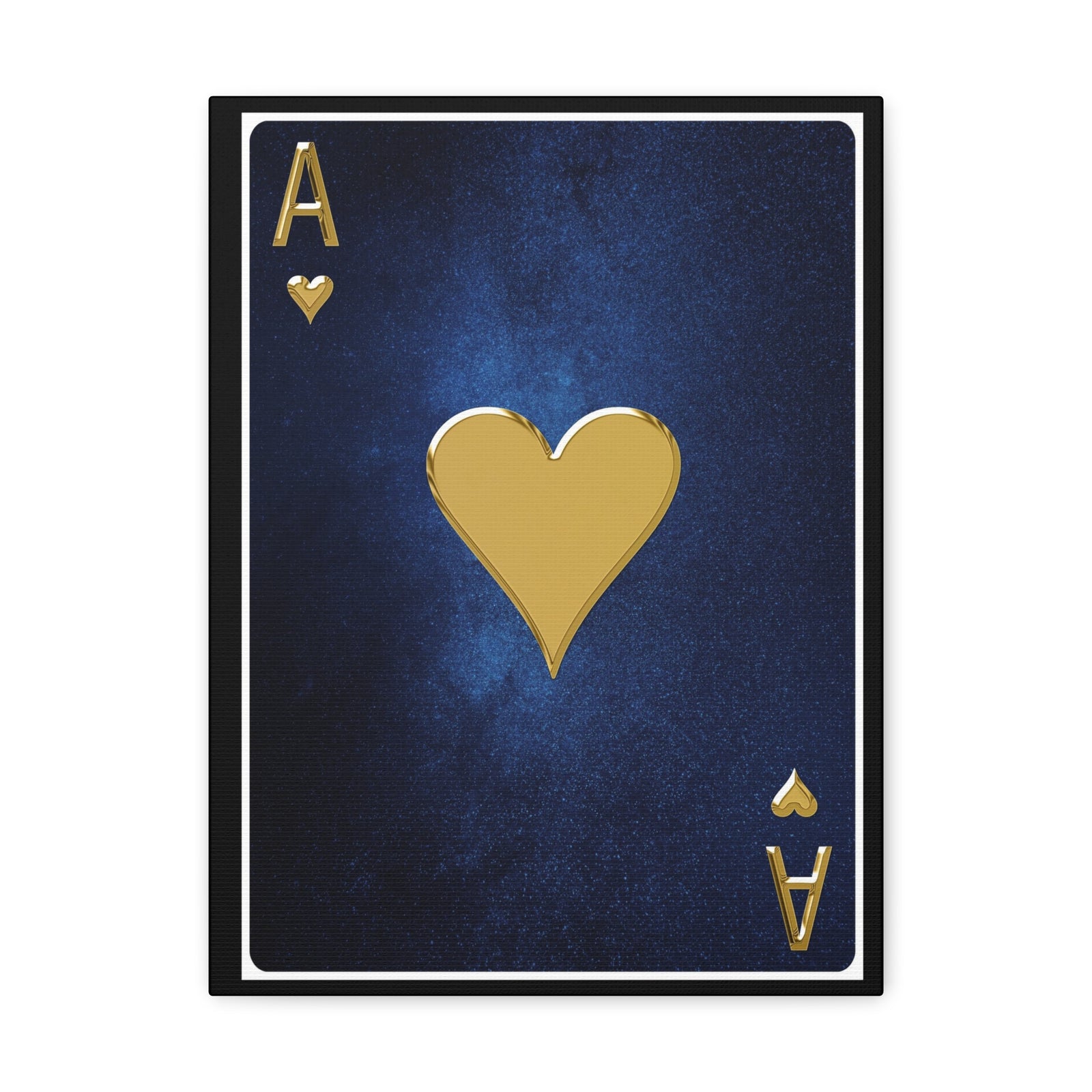 Ace Of Hearts Space Background Playing Card Canvas Wall Art for Home Decor Ready-to-Hang-Express Your Love Gifts