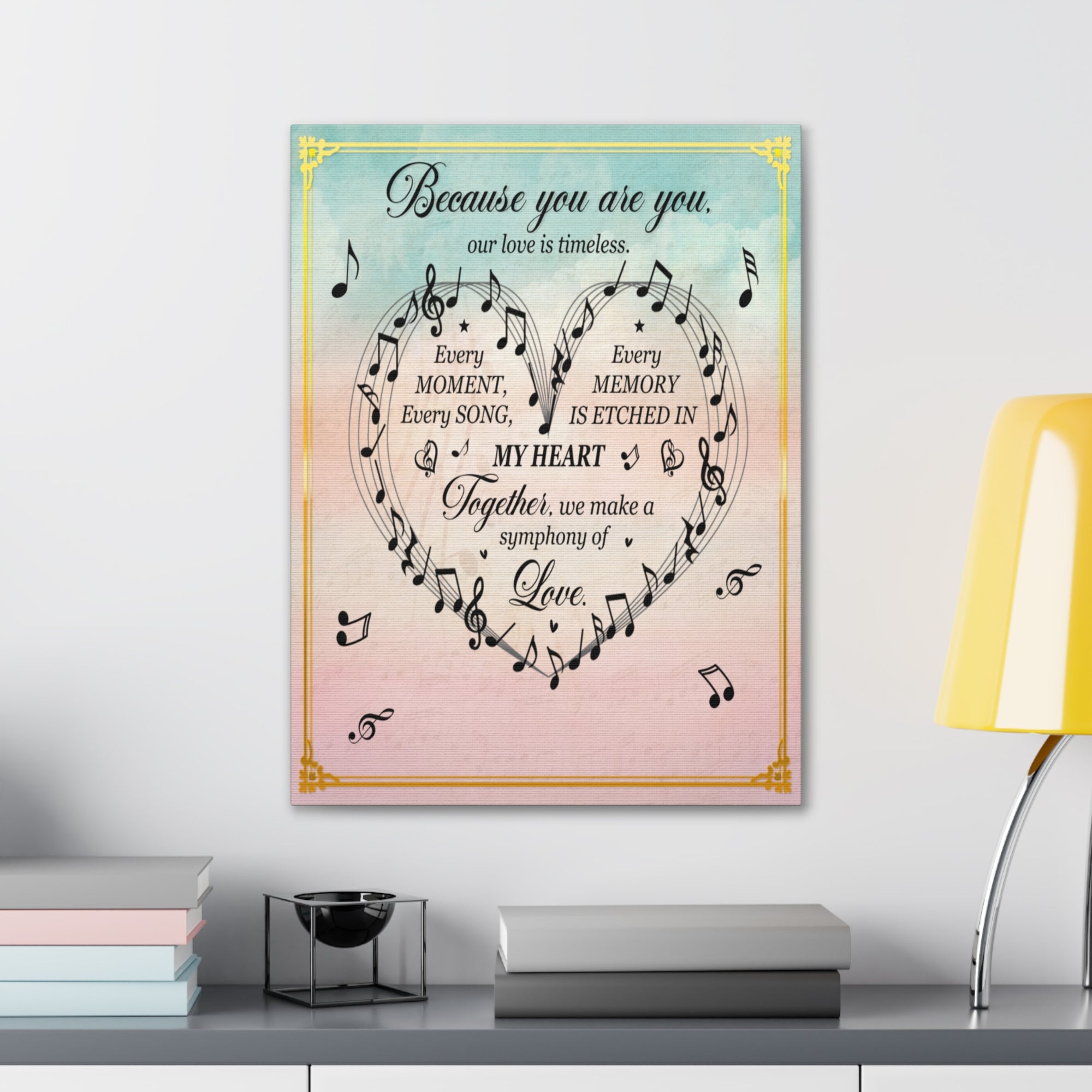 To My Wife Symphony of Love Canvas Wall Art - Romantic Gift for Her-Express Your Love Gifts