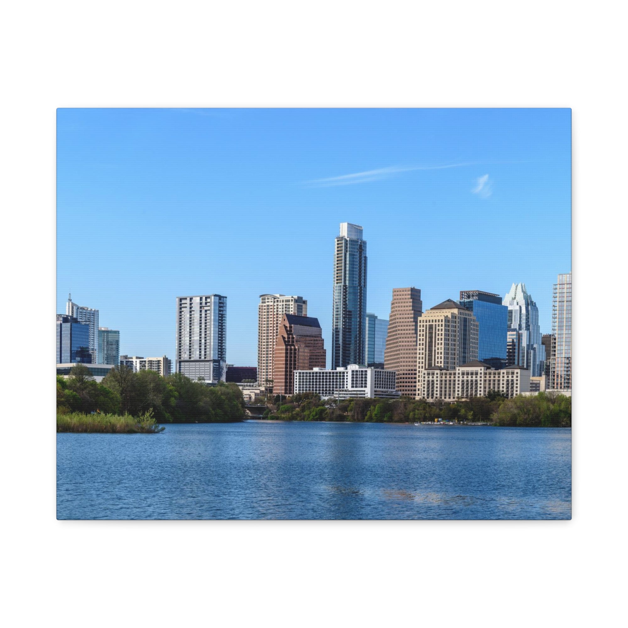 Austin Daytime Skyline Canvas Artwork High-Quality Breathtaking Stunning Cityscape for Home Decor Ready to Hang-Express Your Love Gifts