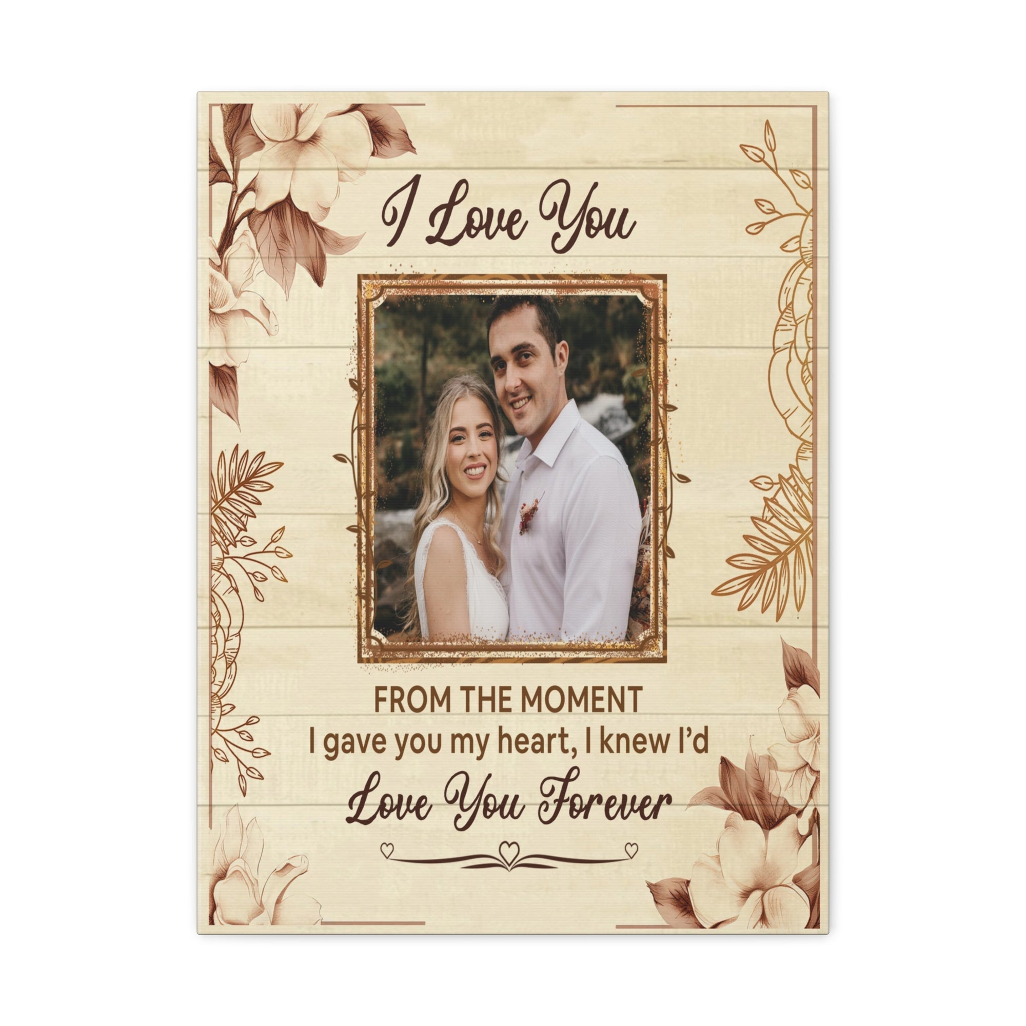 Personalized To My Wife I Love You Forever Custom Photo Canvas Wall Art – Personalized Romantic Gift-Express Your Love Gifts