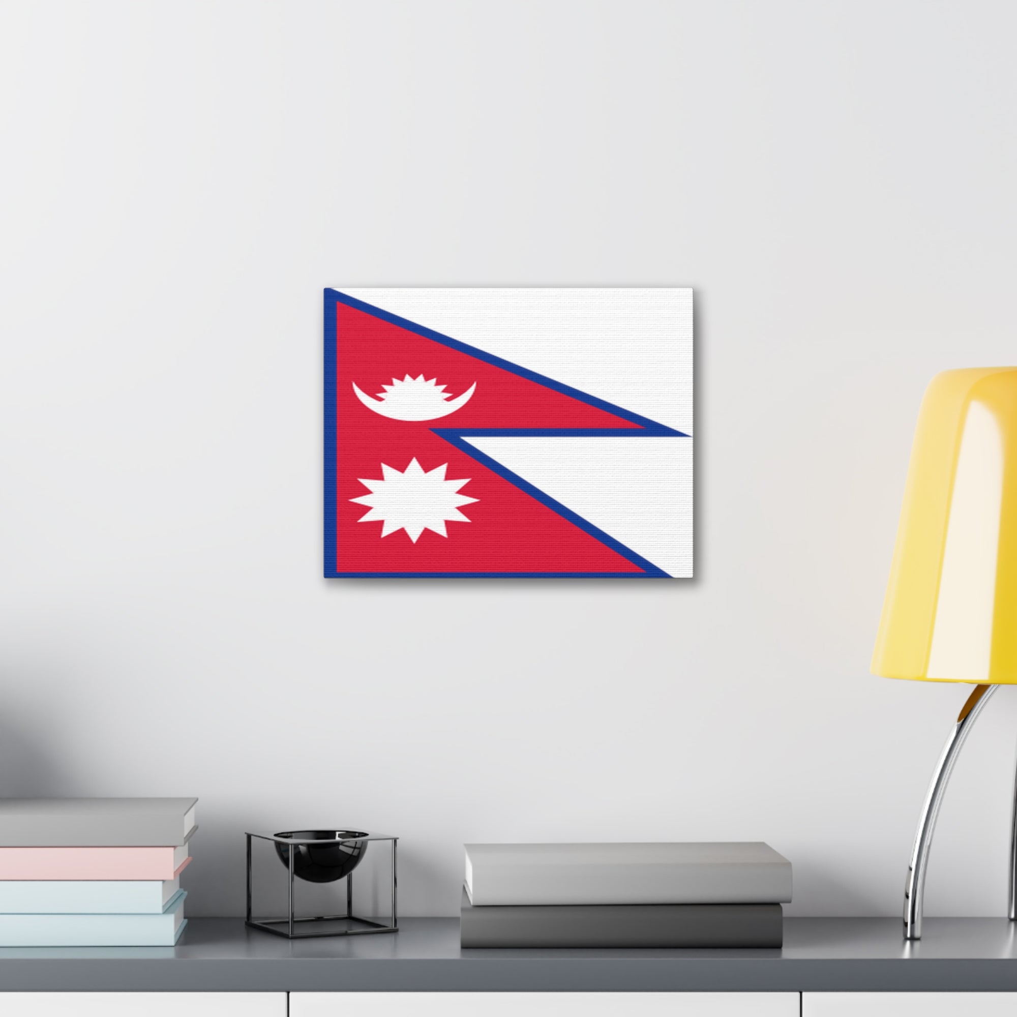 Nepal Country Flag Canvas Vibrant Wall Art Unframed Home Decor-Express Your Love Gifts