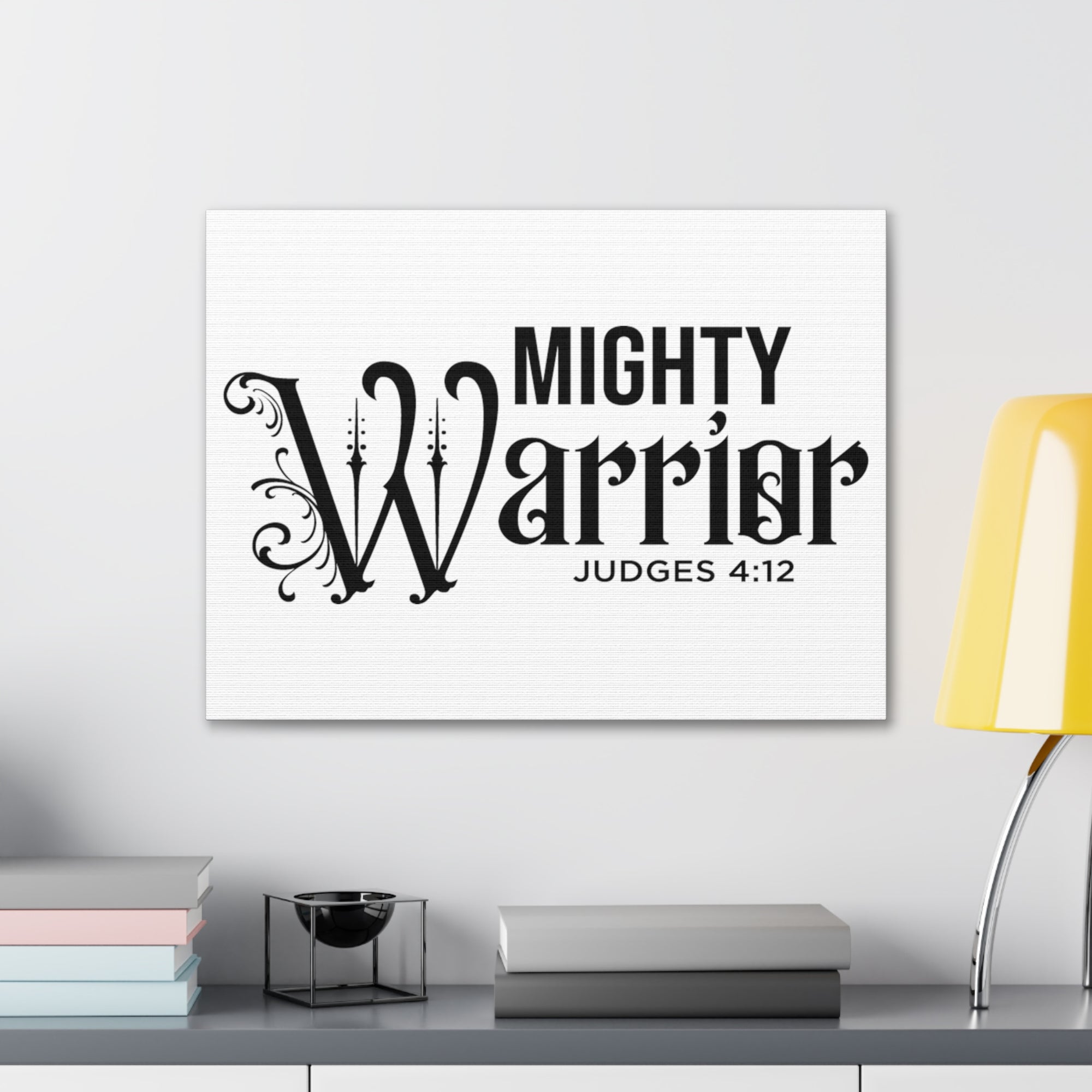 Scripture Walls Judges 4:12 Mighty Warrior Bible Verse Canvas Christian Wall Art Ready to Hang Unframed-Express Your Love Gifts