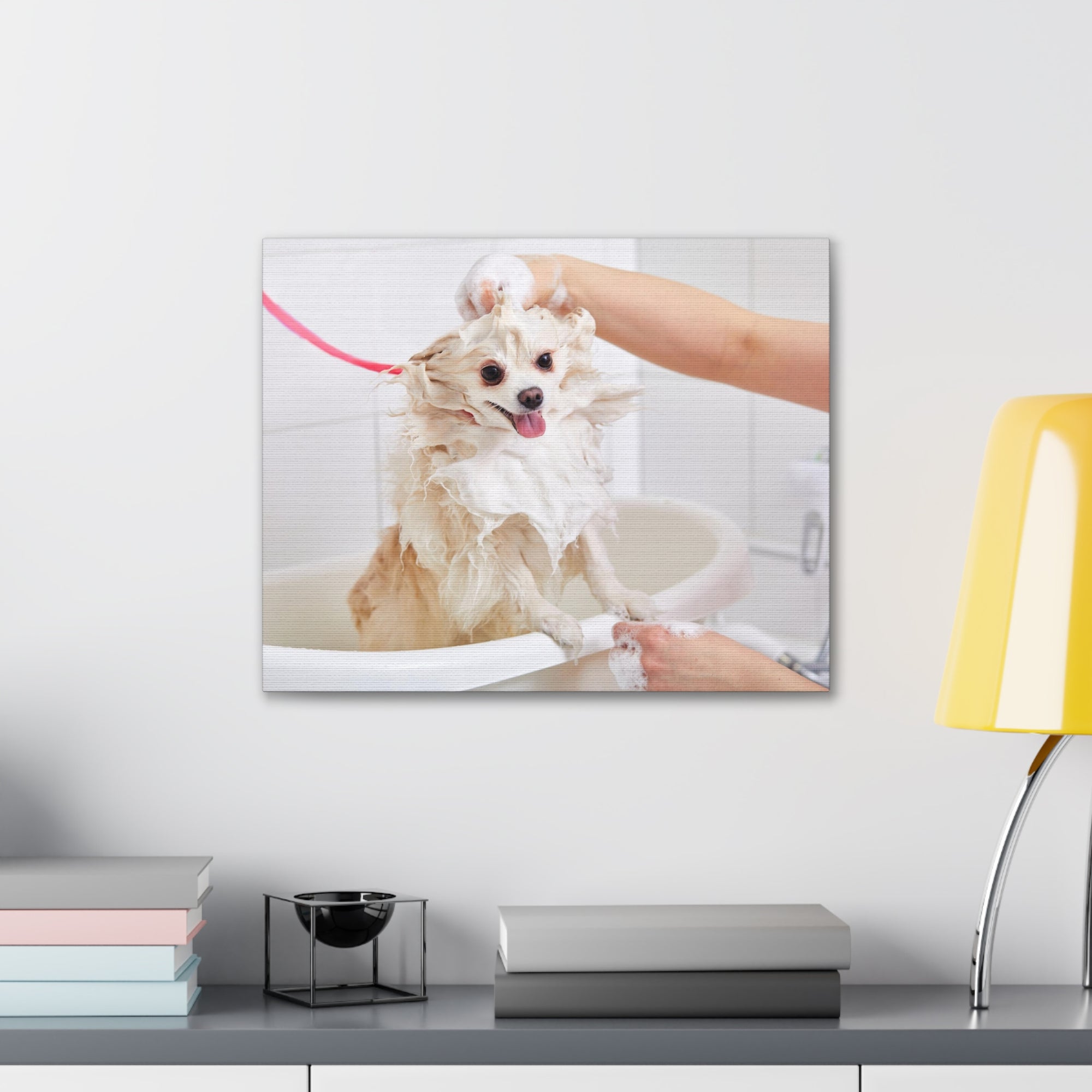 Funny Chihuahua Bathee Canvas Wall Art for Home Decor Ready-to-Hang-Express Your Love Gifts